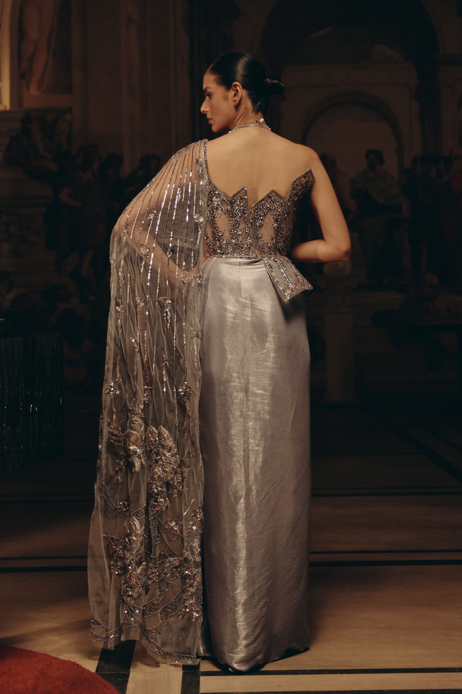 Moonlit Drape saree