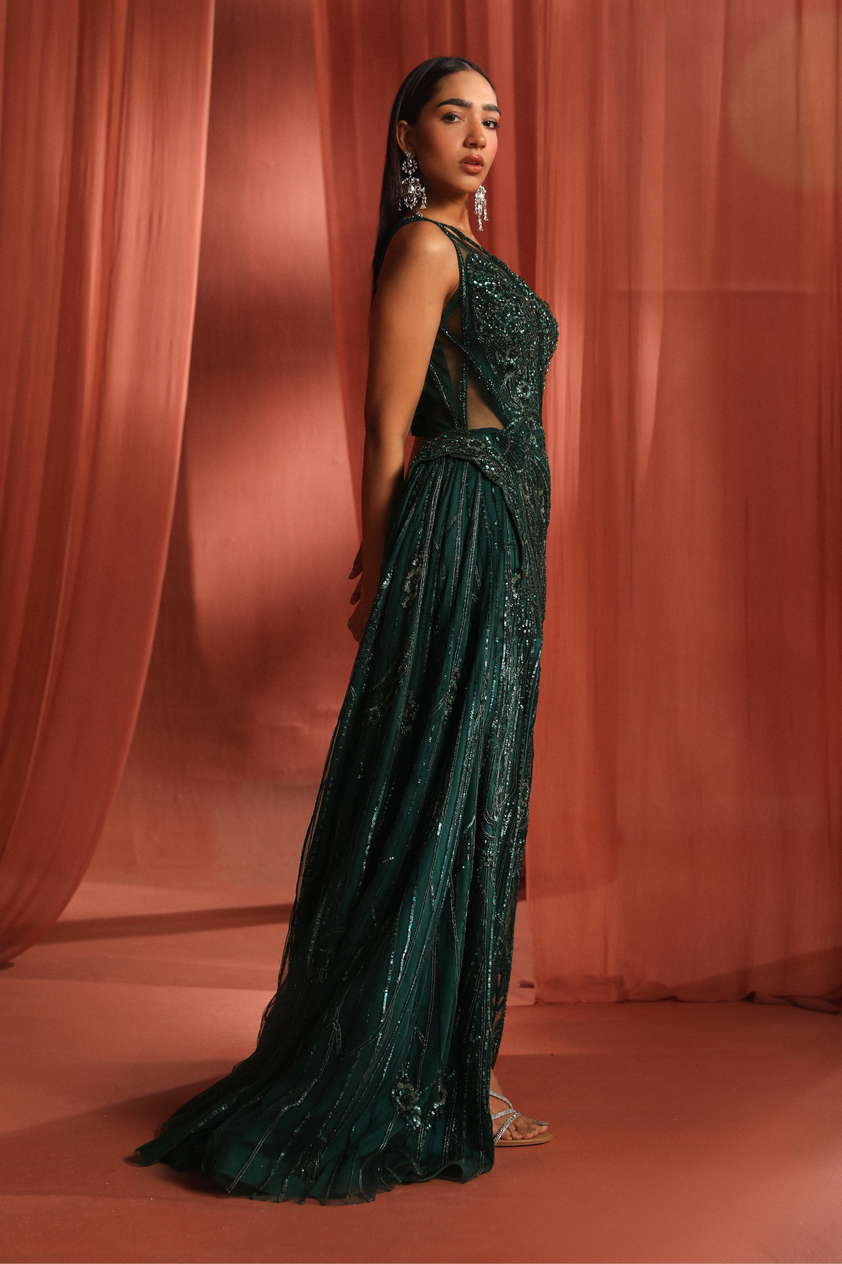 Green Bloom Gown