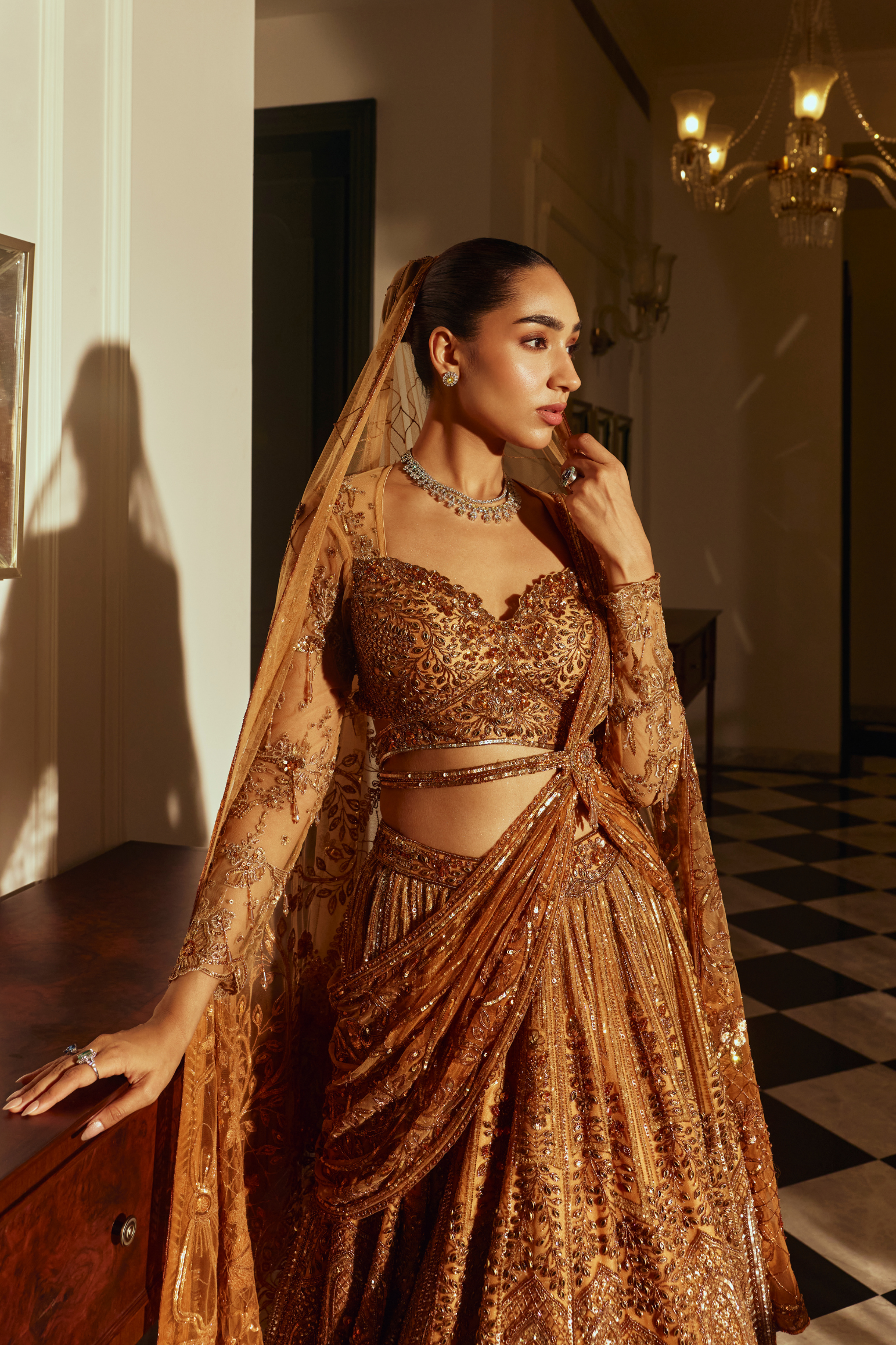 Heavy Sequin Bridal Lehenga Set
