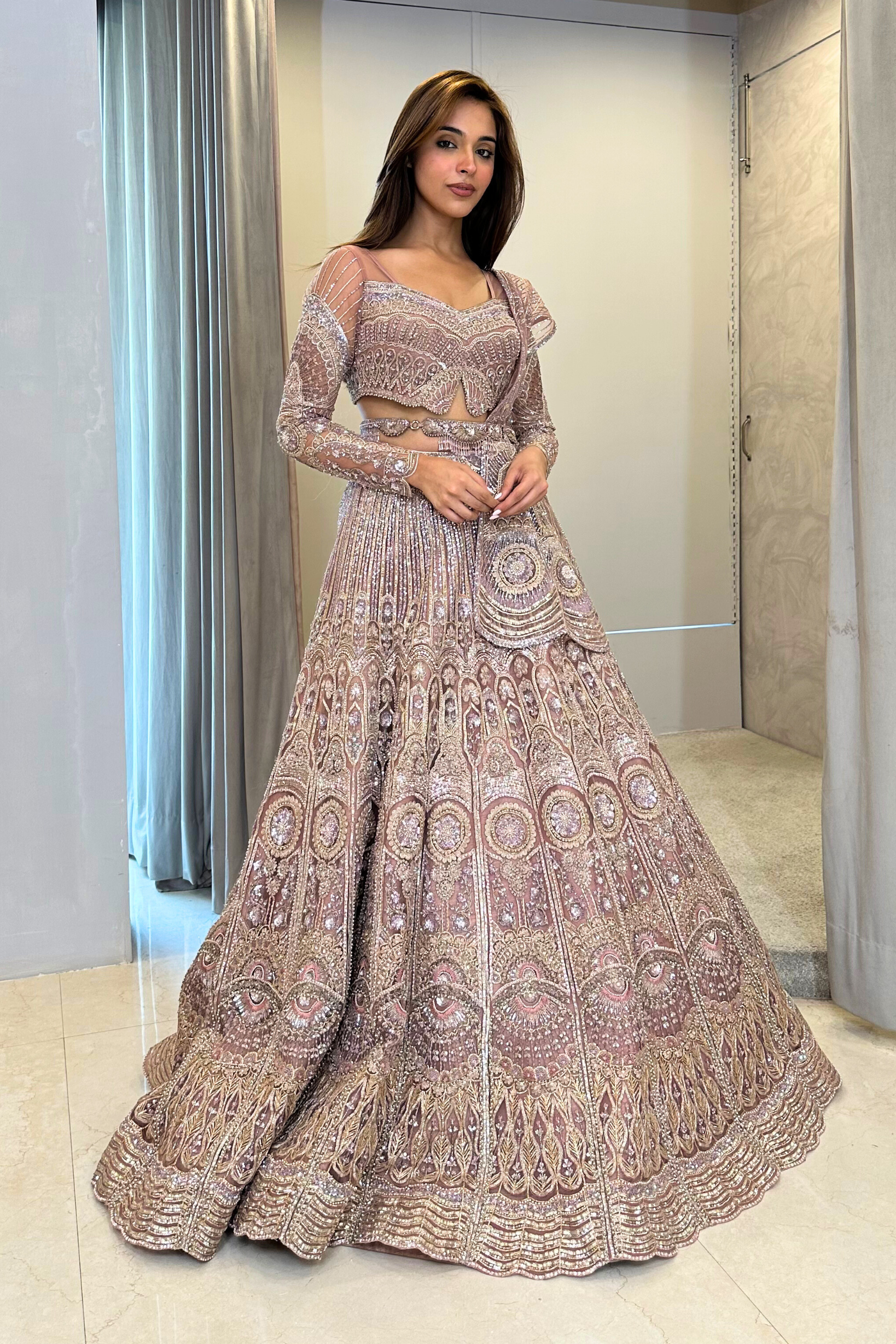 PRIYA DORA IN BLOOMING WALLFLOWER LEHENGA