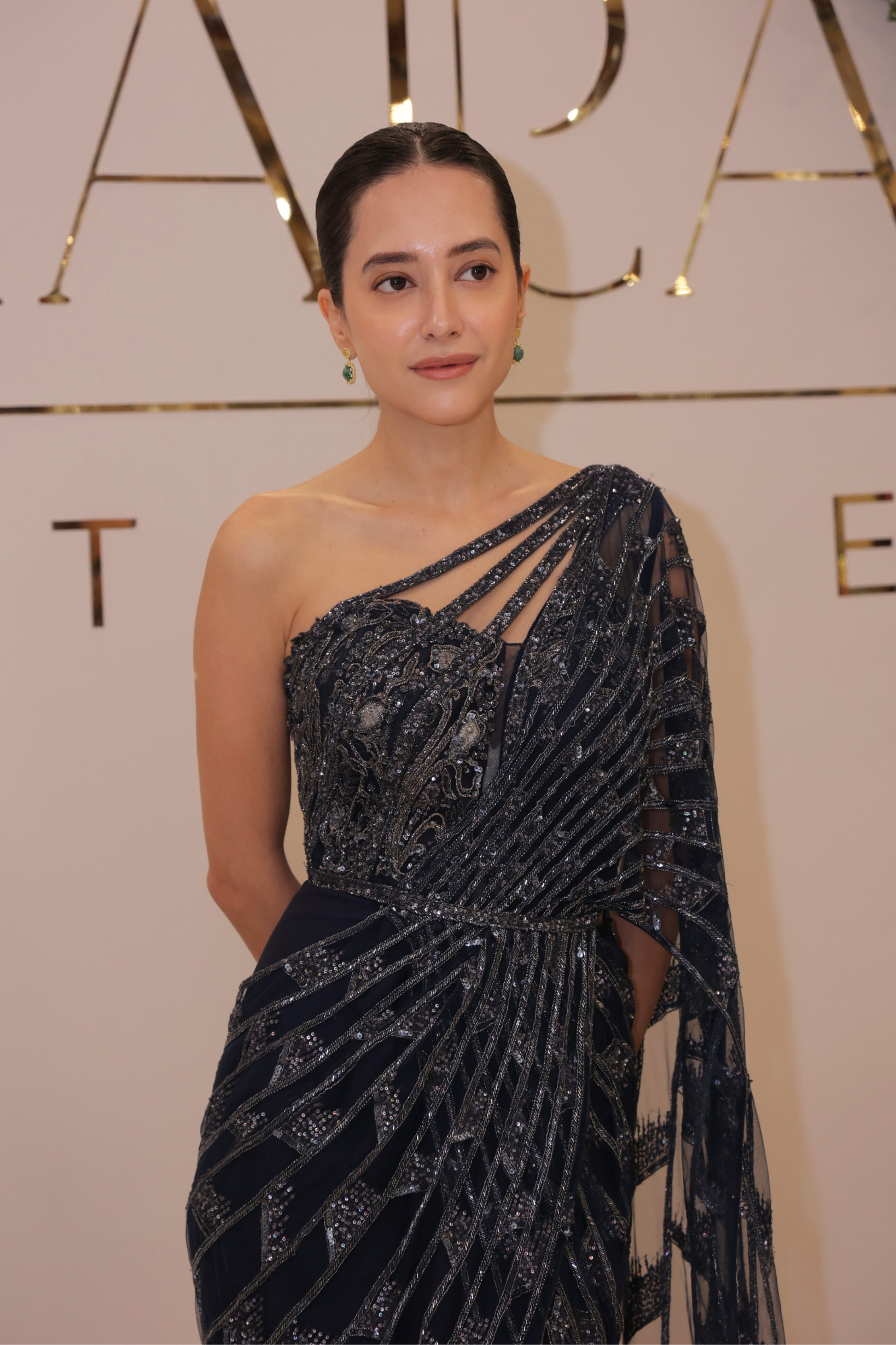 Komal Kapoor in Midnight Blue Drizzle Saree