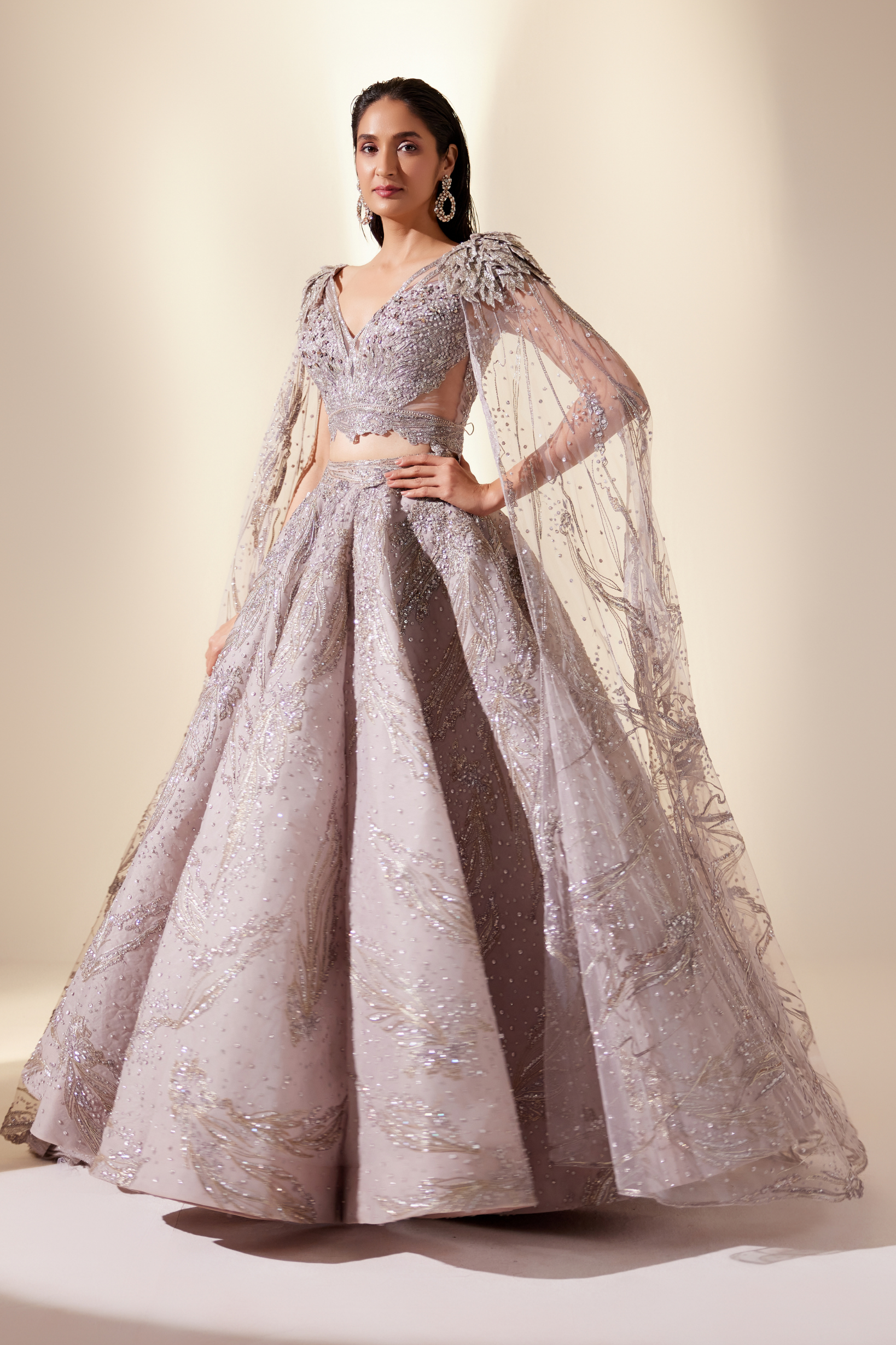 Lunar lavender lehenga set