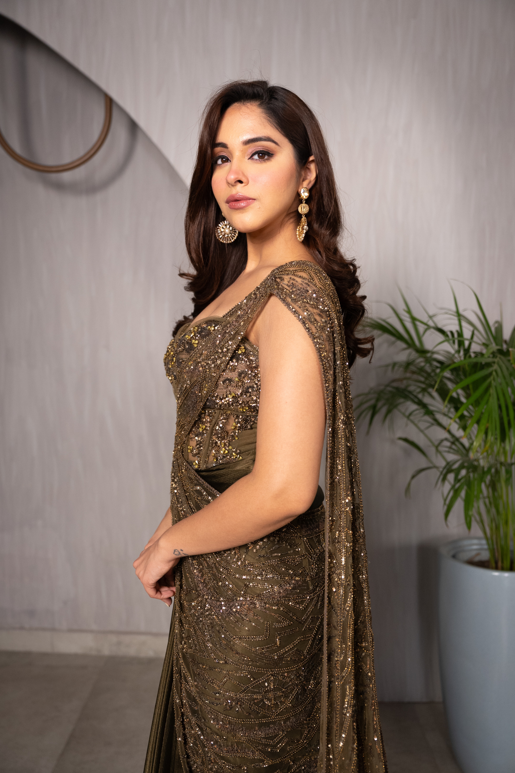 Priya Dora in Cedar Glow Saree