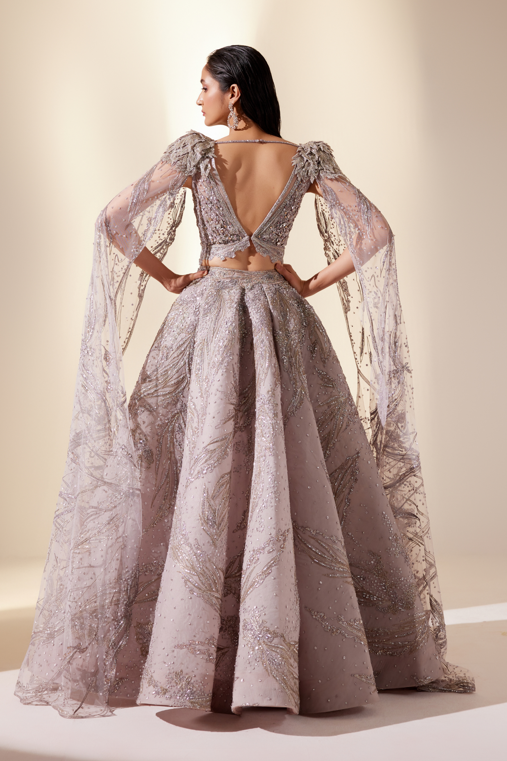 Lunar lavender lehenga set