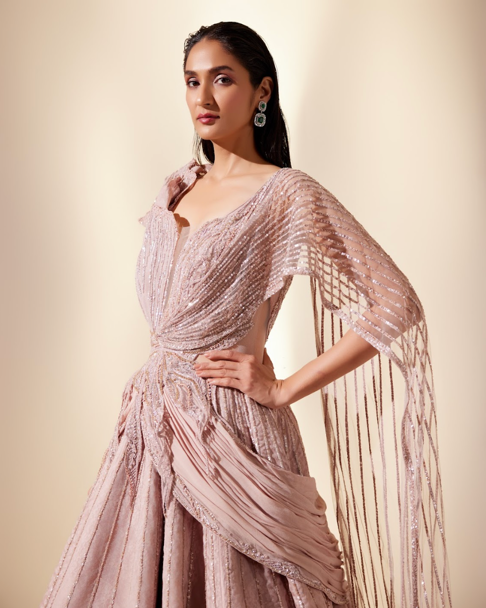 Dusty Rose Drizzle Gown
