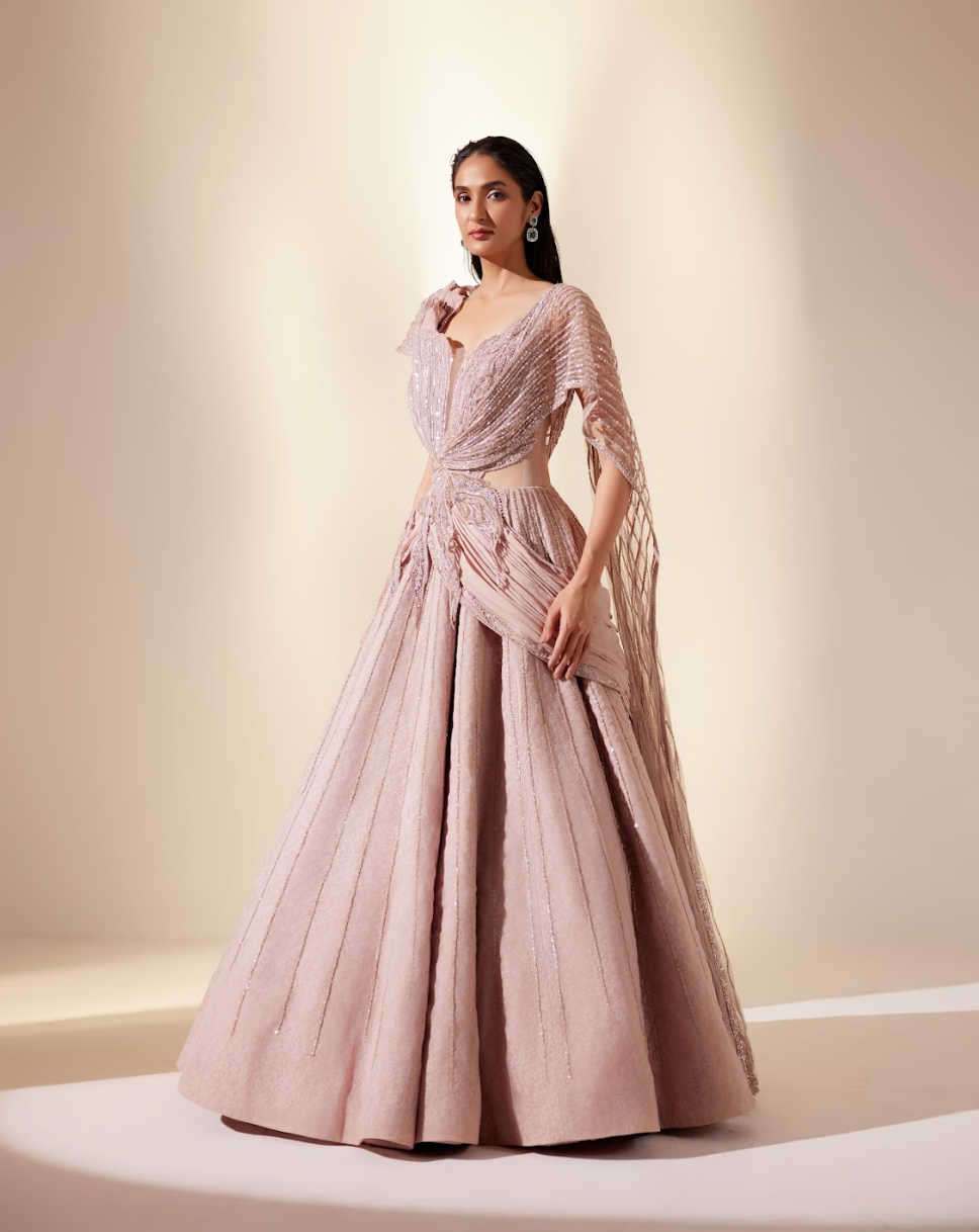 Dusty Rose Drizzle Gown