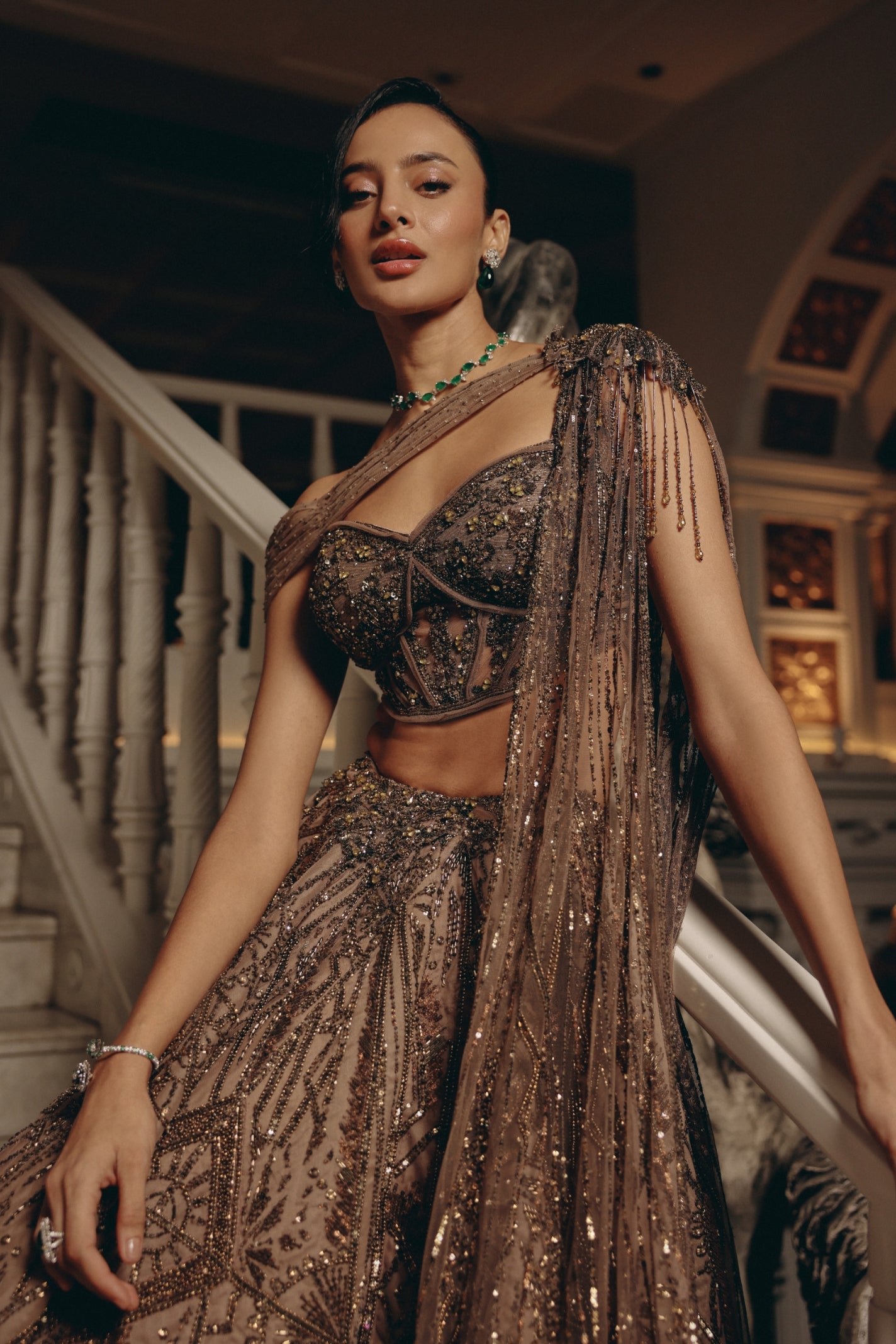 Celestial Geometry Top And Skirt