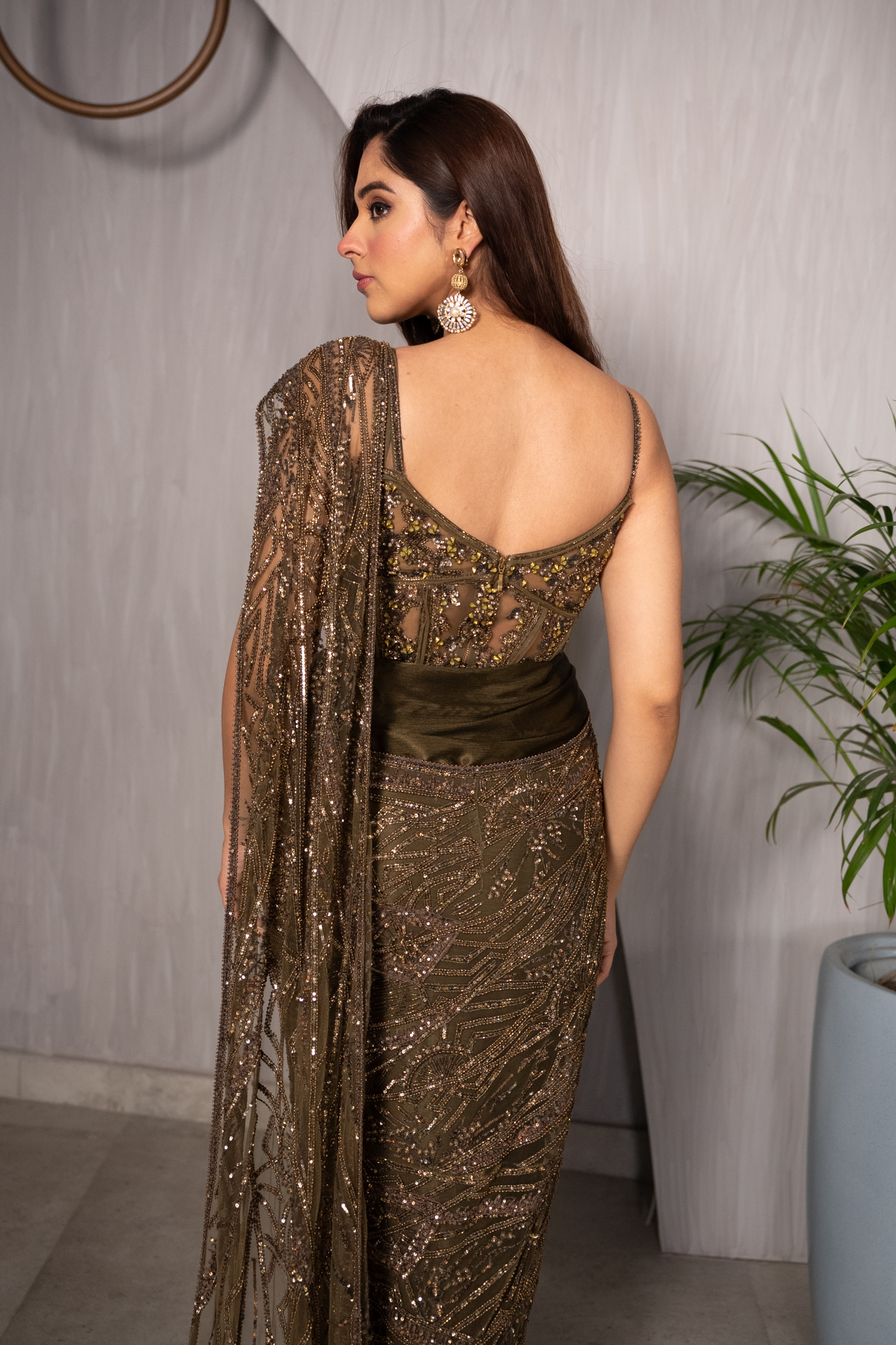 Priya Dora in Cedar Glow Saree