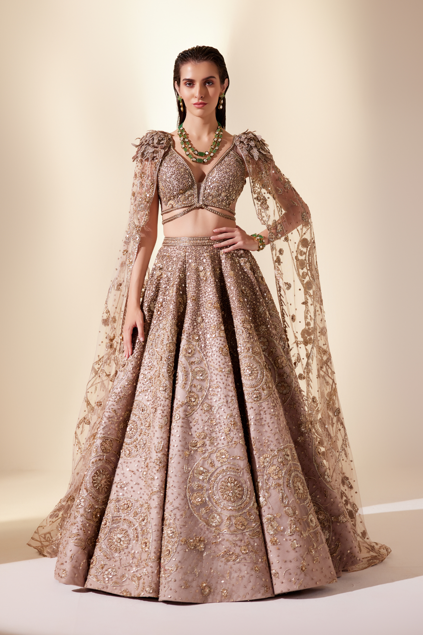 Celestial Gold Lehenga Set