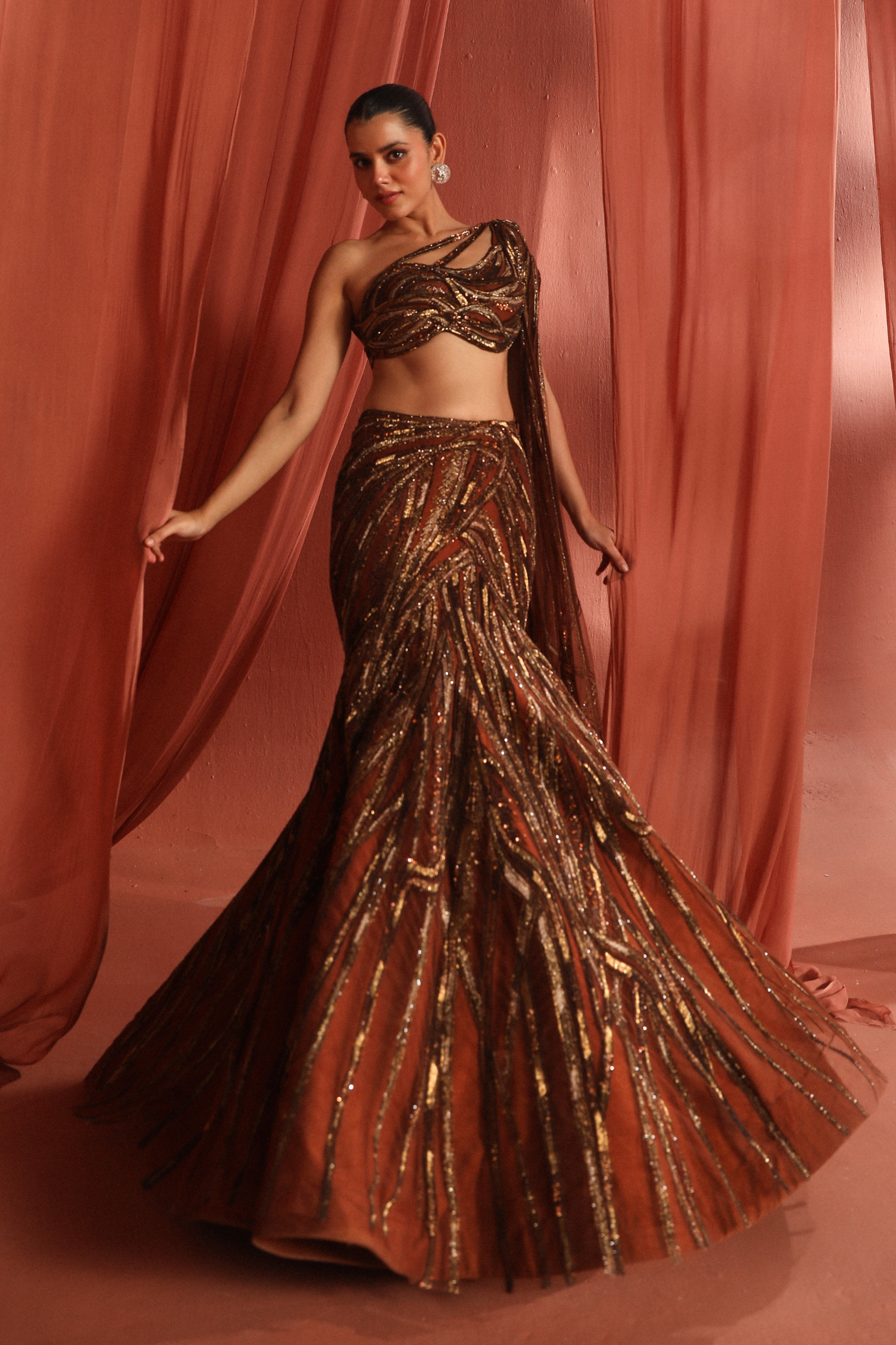 Mystic Bronze Lehenga