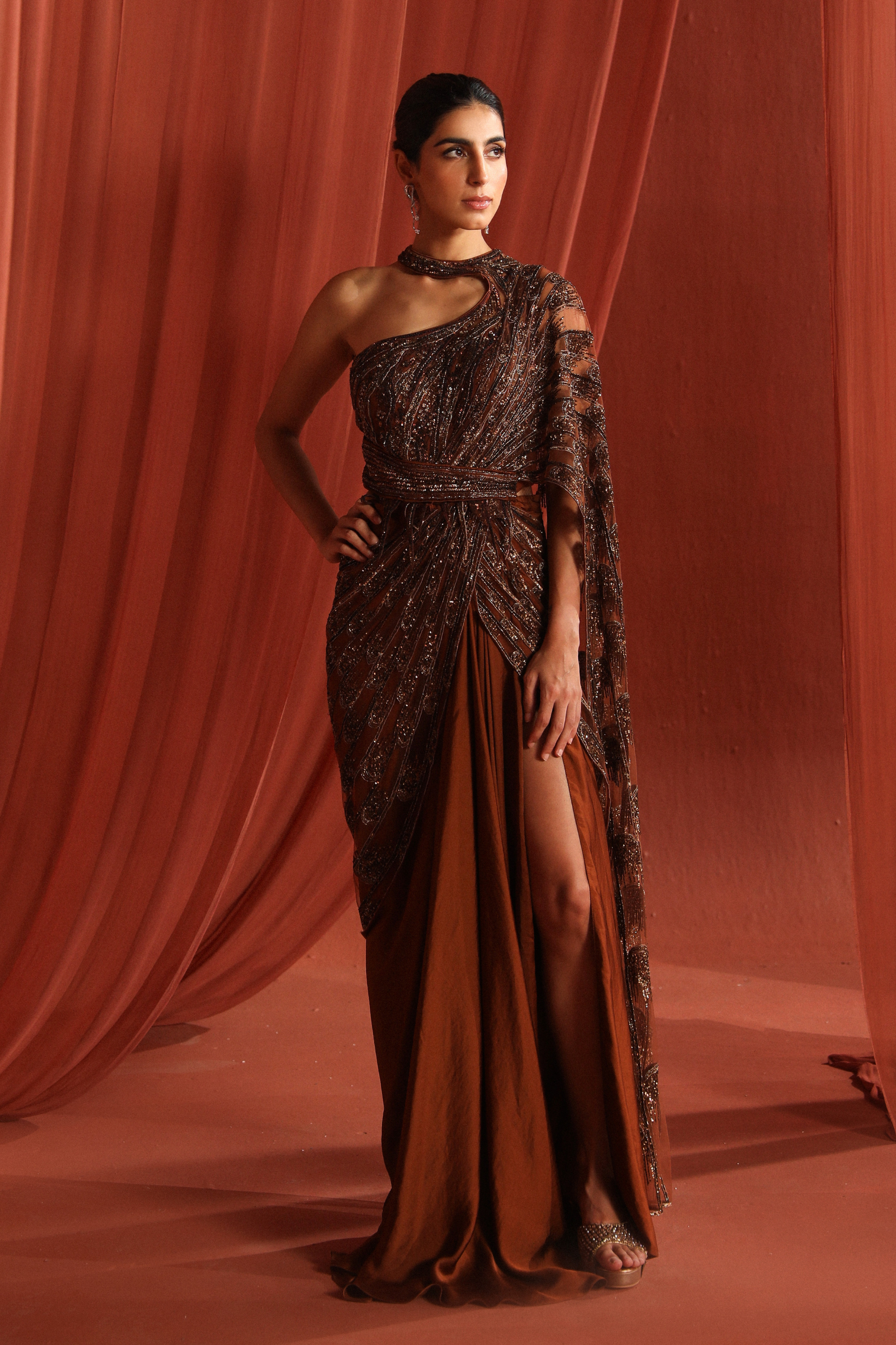 Mystic Bronze Saree