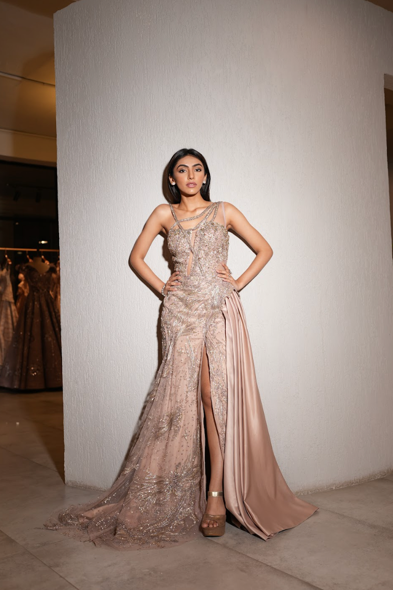 Mallaika chedha in wind borne wings saree