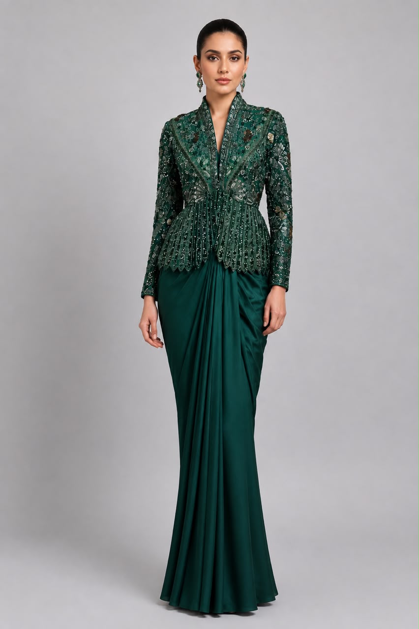 Emerald Dynasty Ensemble with Sleeves