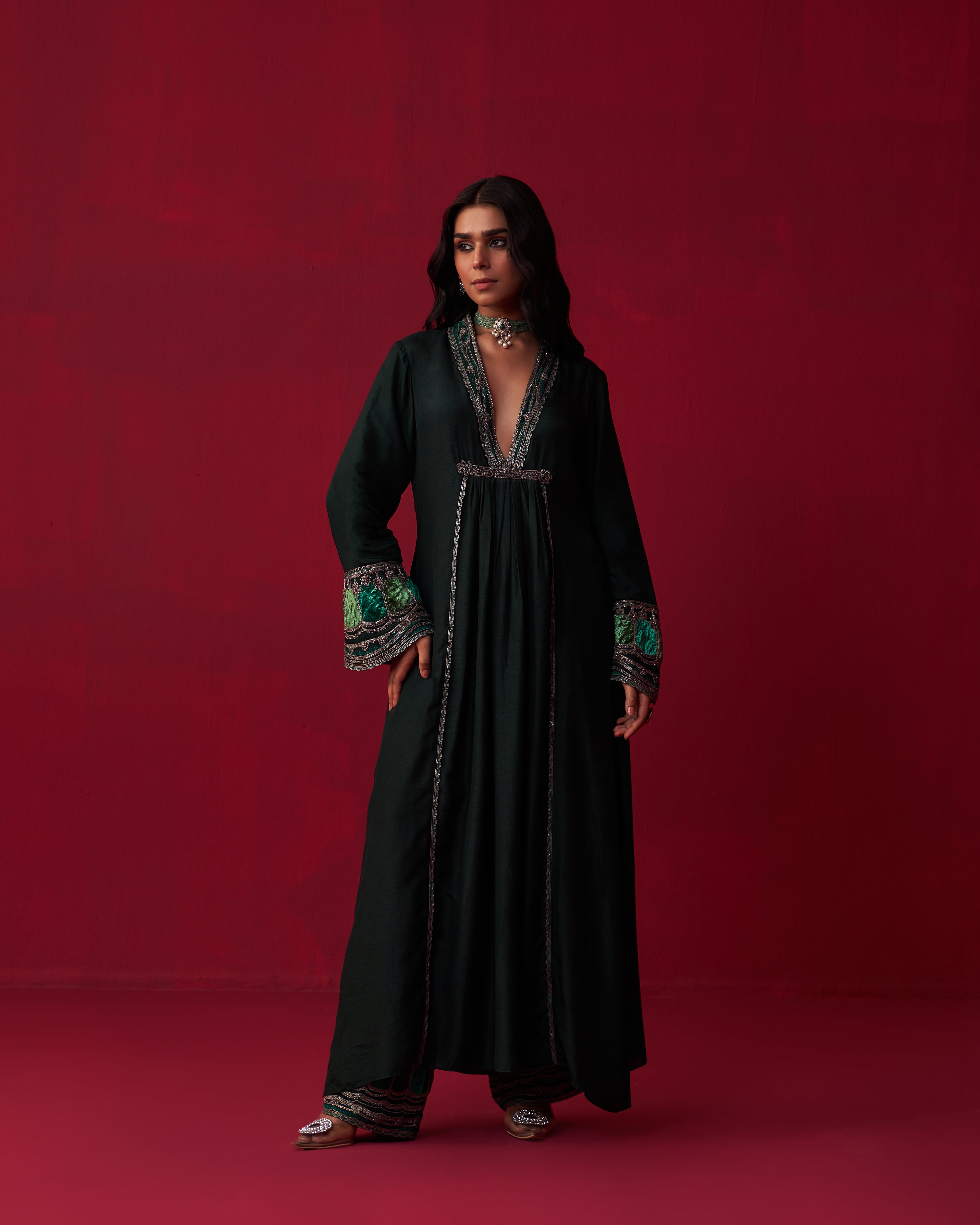 Faerie Green Kurta and Palazzo Set