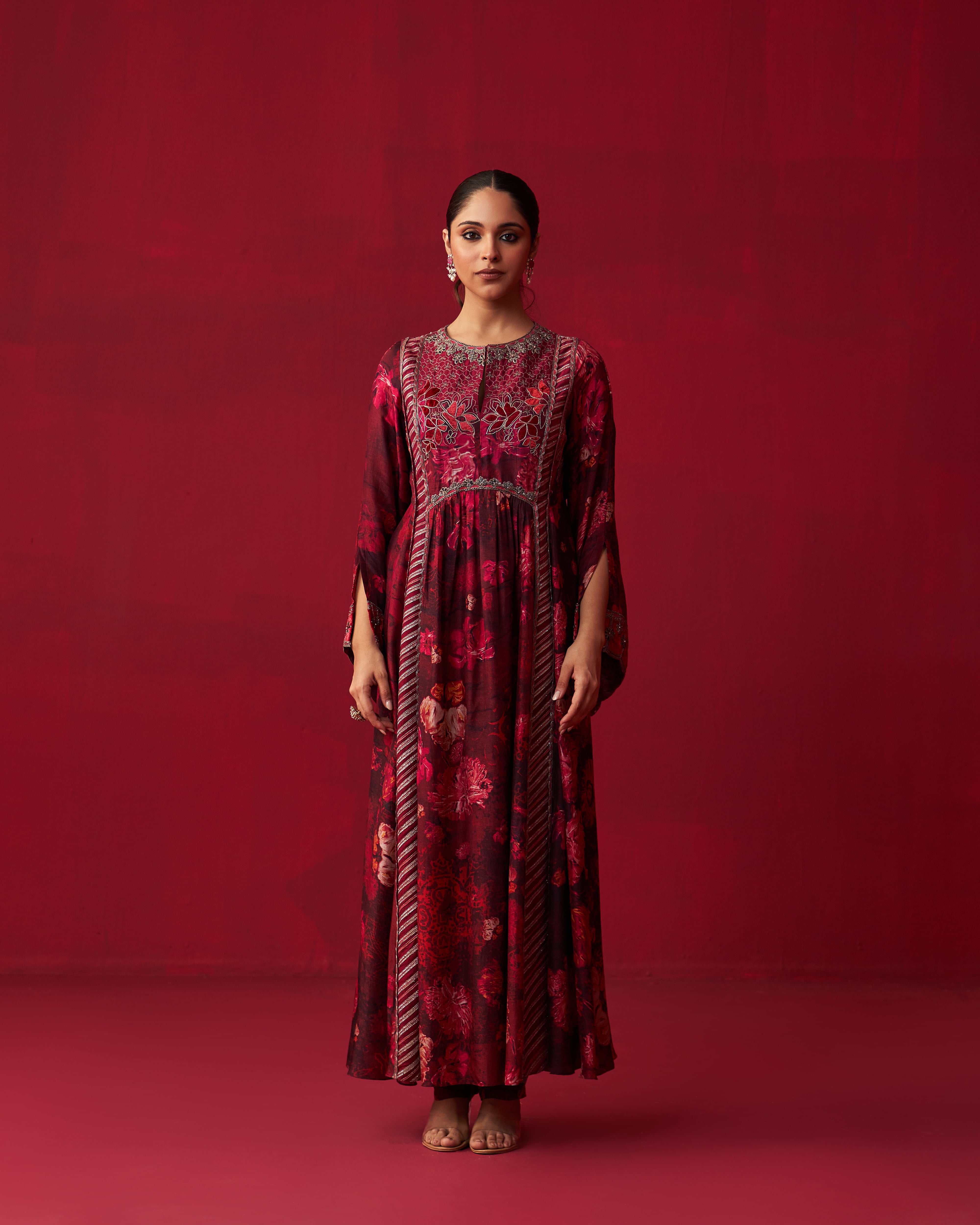 Pink Nature’s Bounty Top and Sharara Set