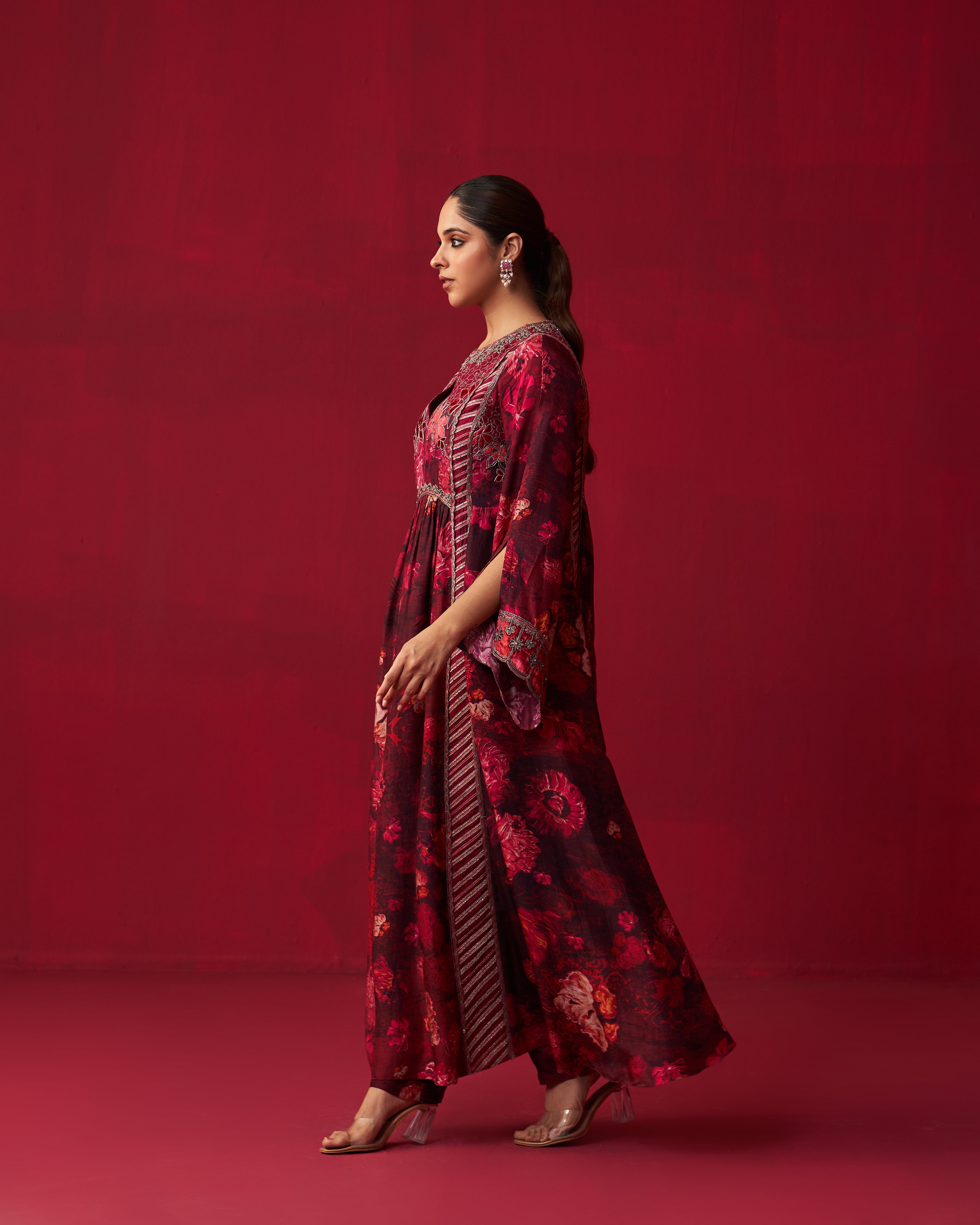 Pink Nature’s Bounty Long kurta and Pant set