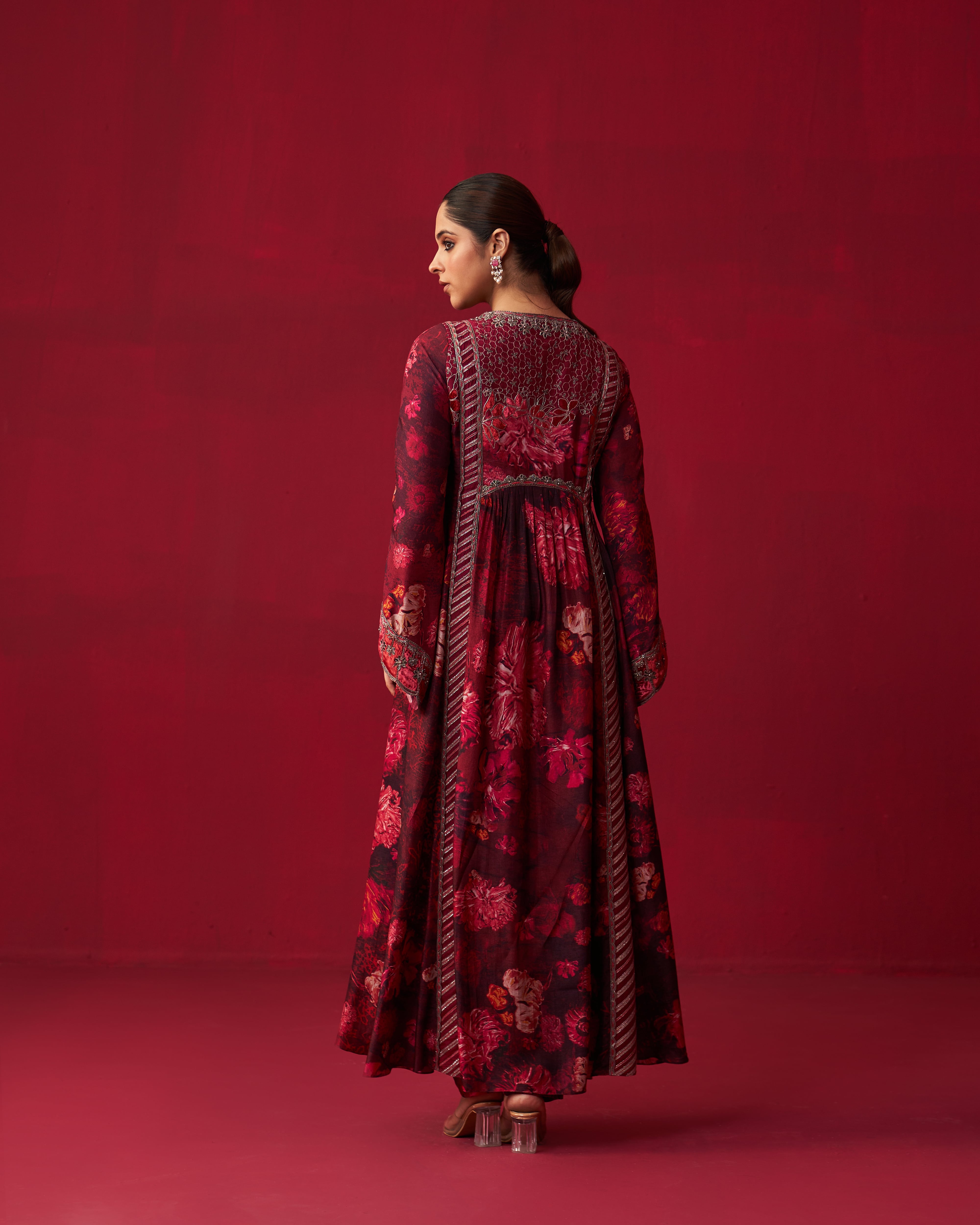 Pink Nature’s Bounty Long kurta and Pant set