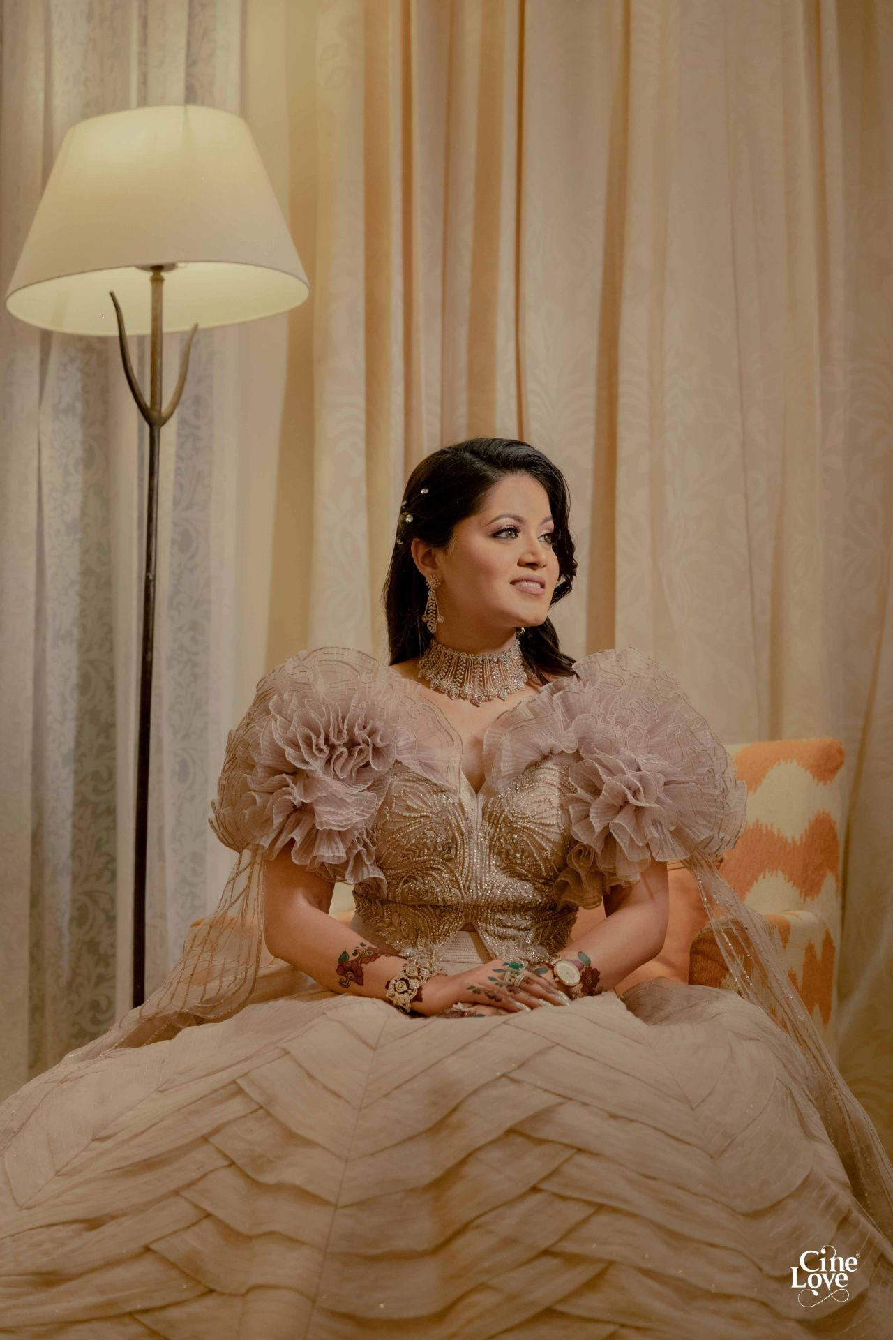 Sanchi Jain in Ruffle Blouse & Skirt