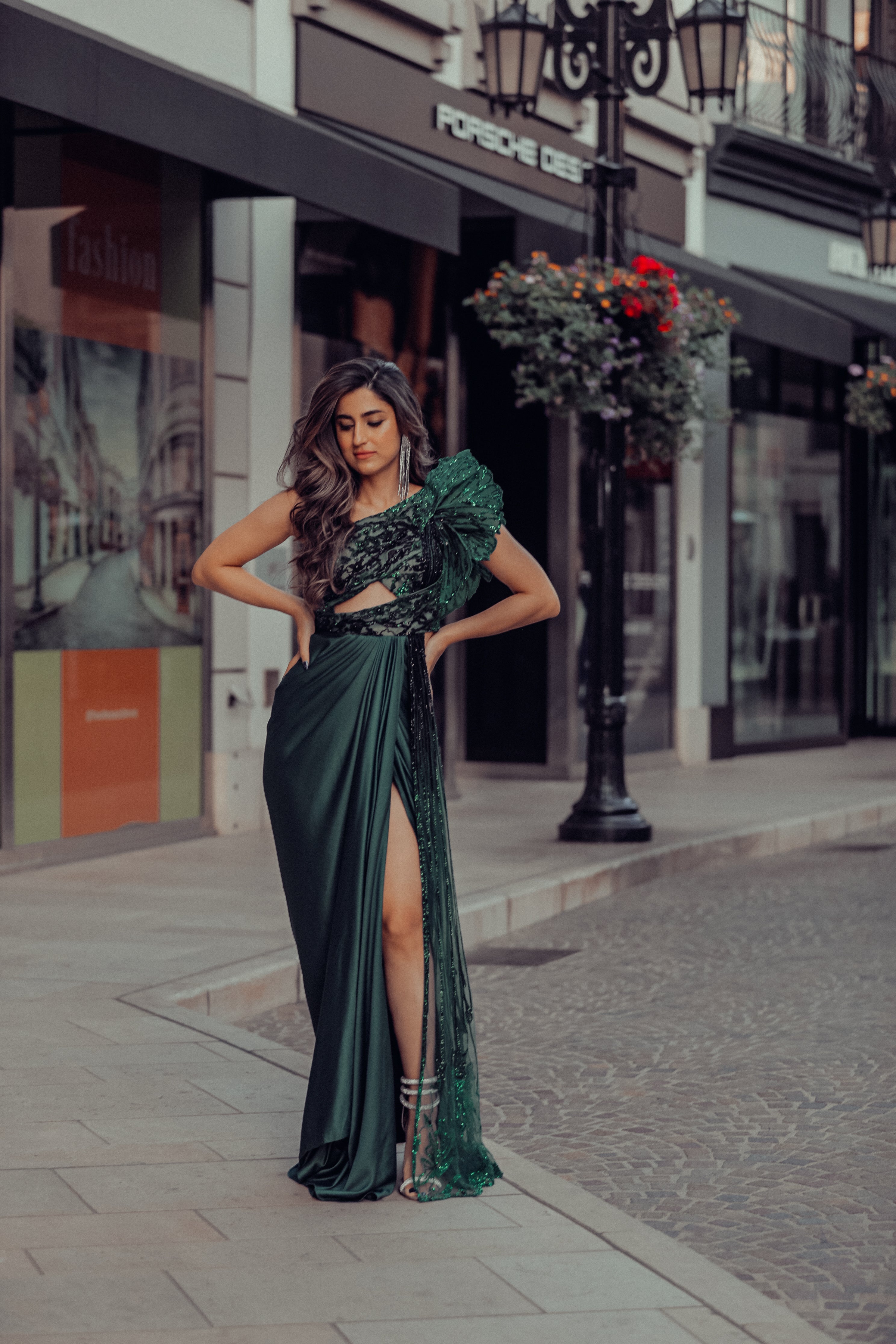 Glazed wings saree