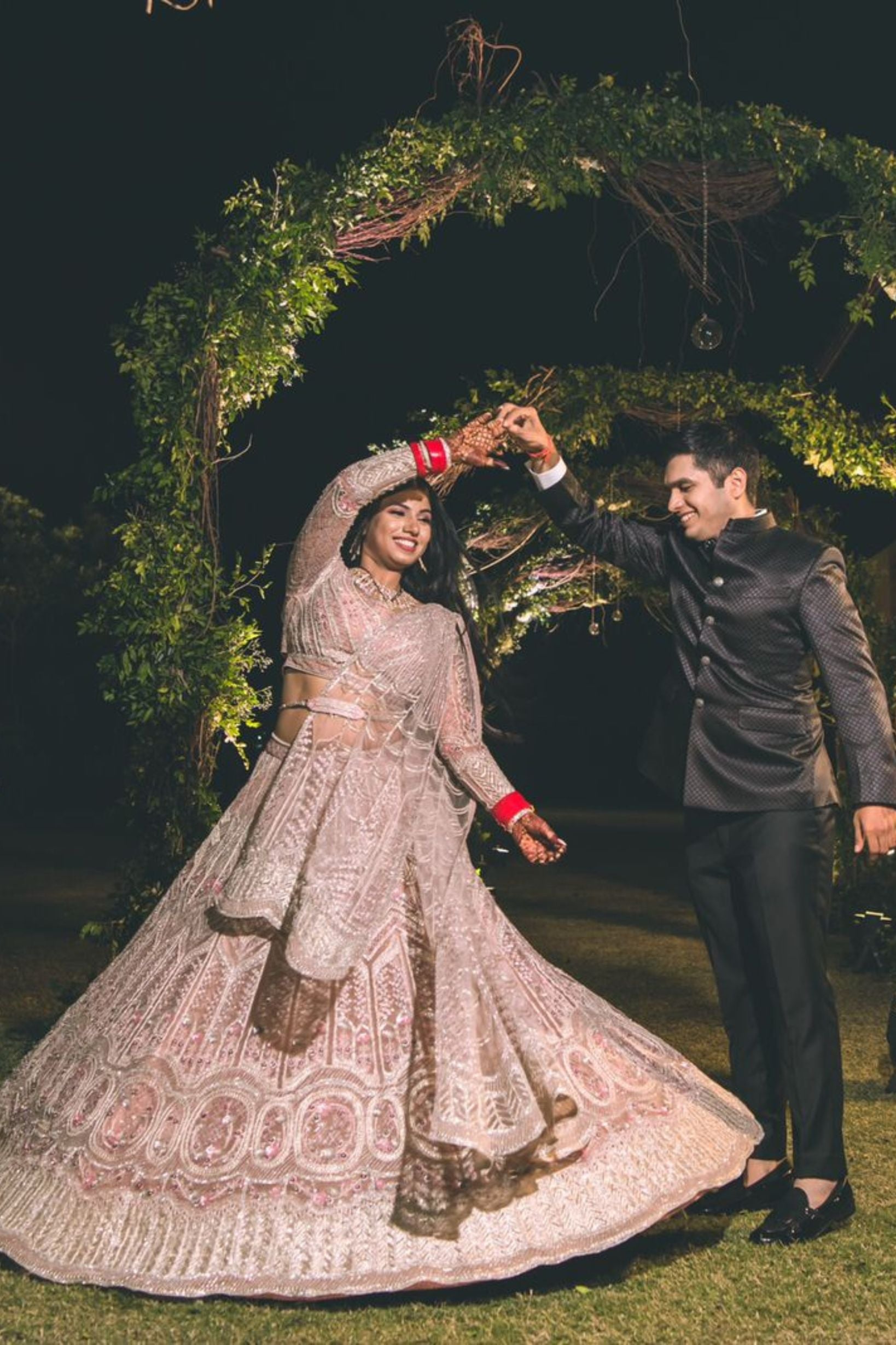 Dyna Bhatia in Silver Lehenga