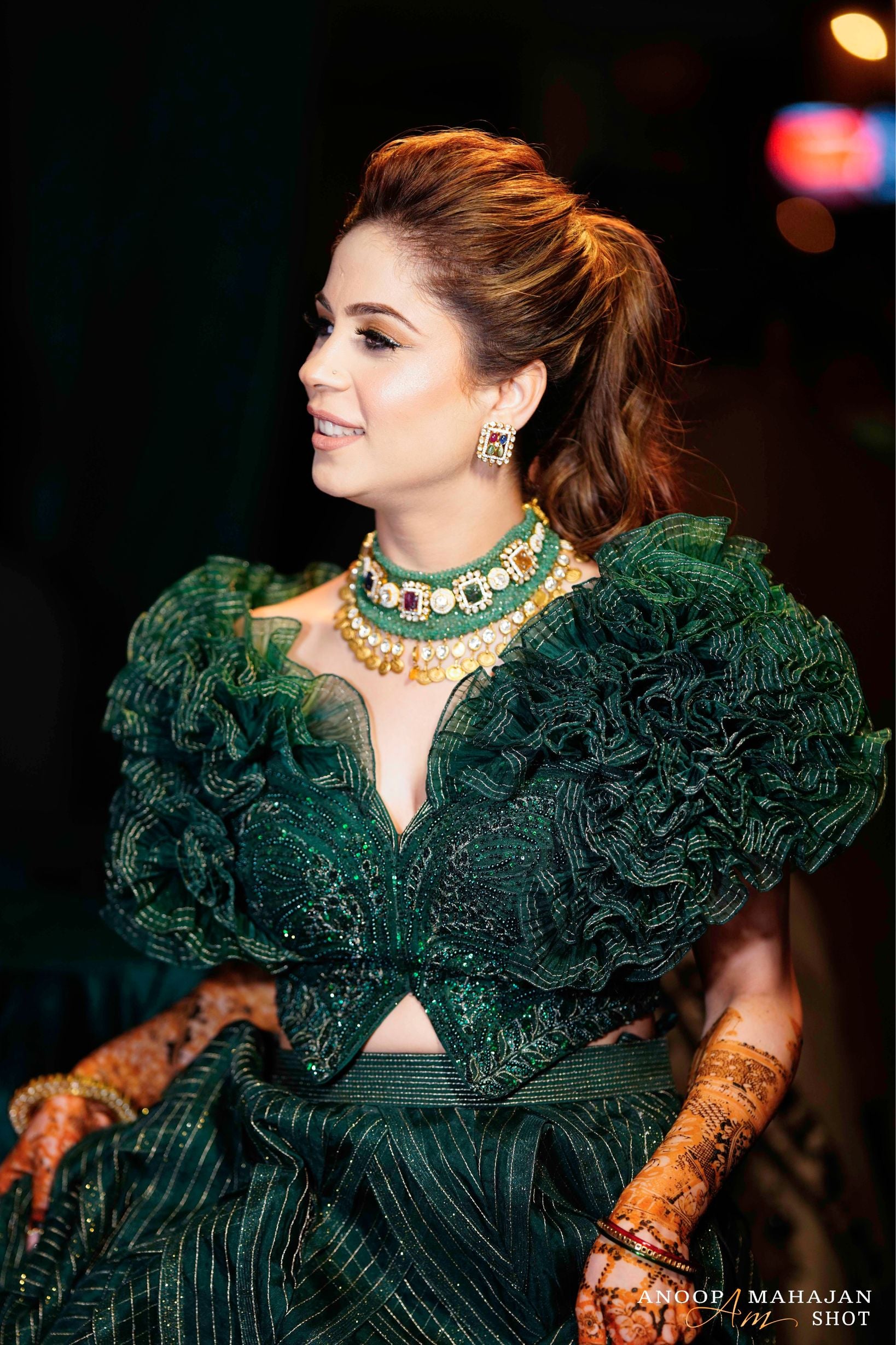 Sumehra in Ruffle Blouse & Skirt