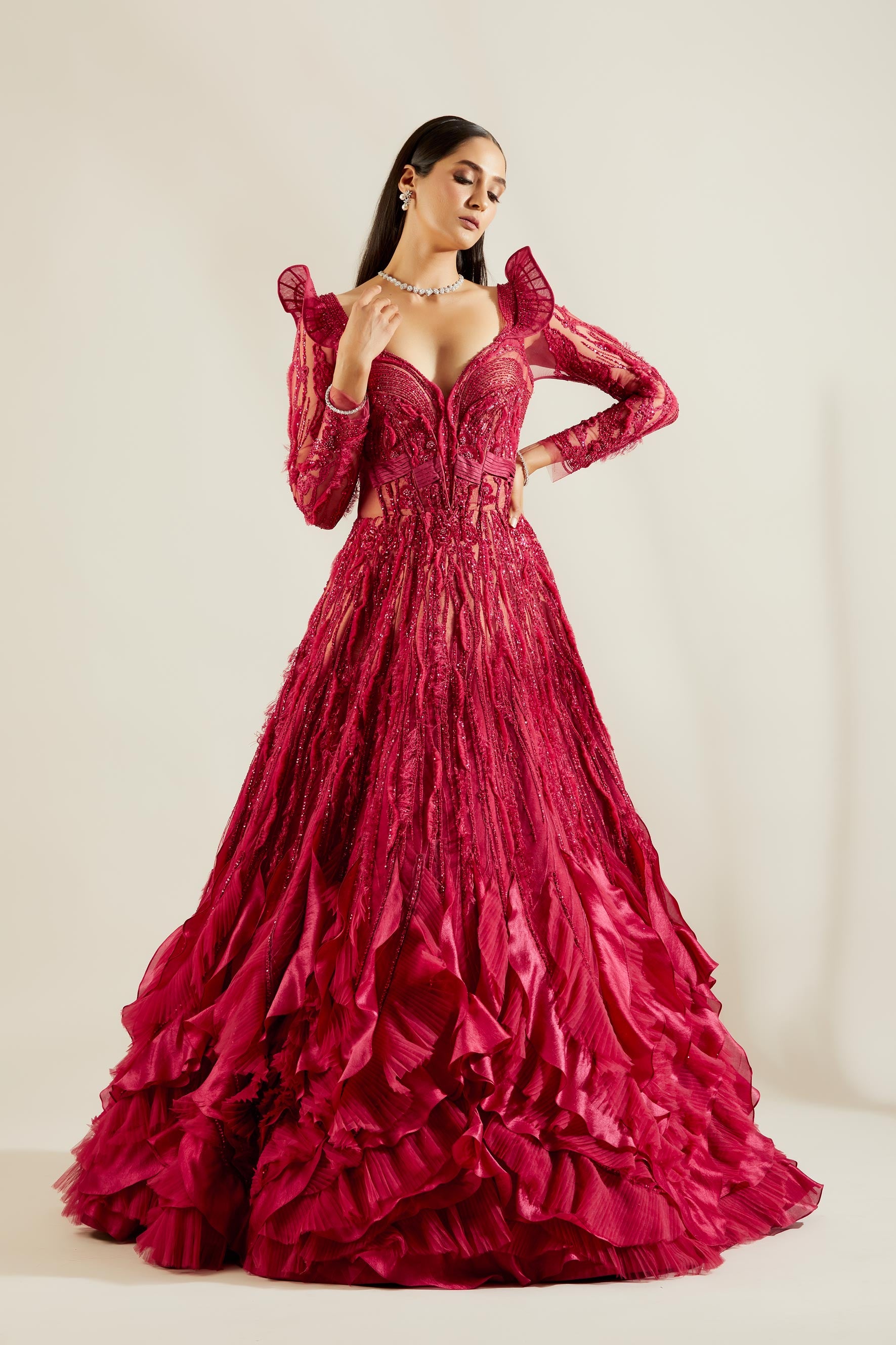 Brill Crimson Gown