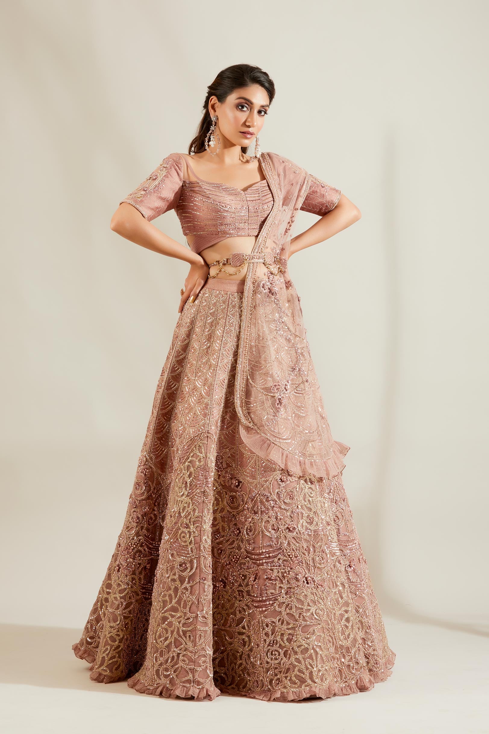 Lavender Heavy Lehenga