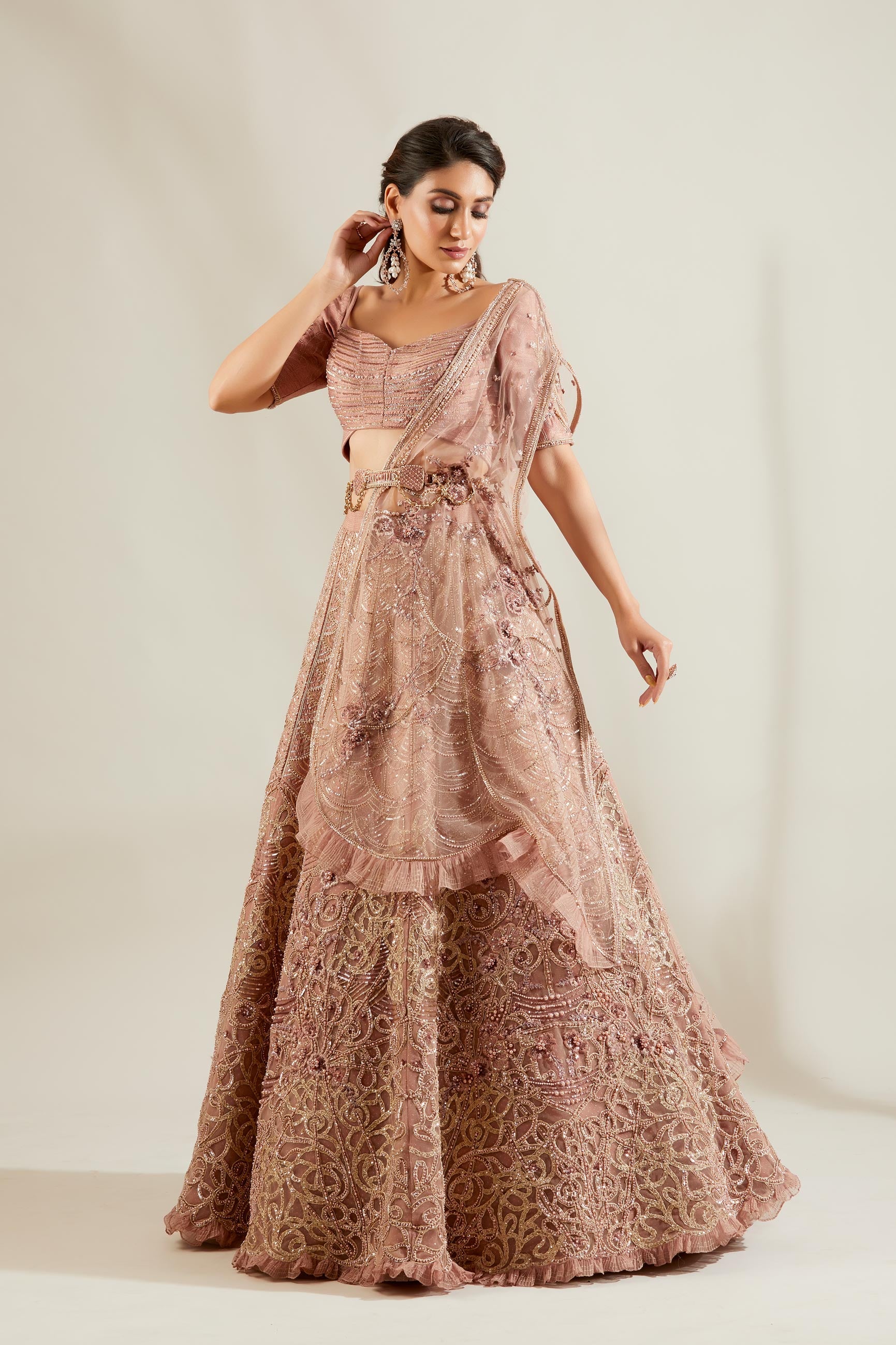 Lavender Heavy Lehenga