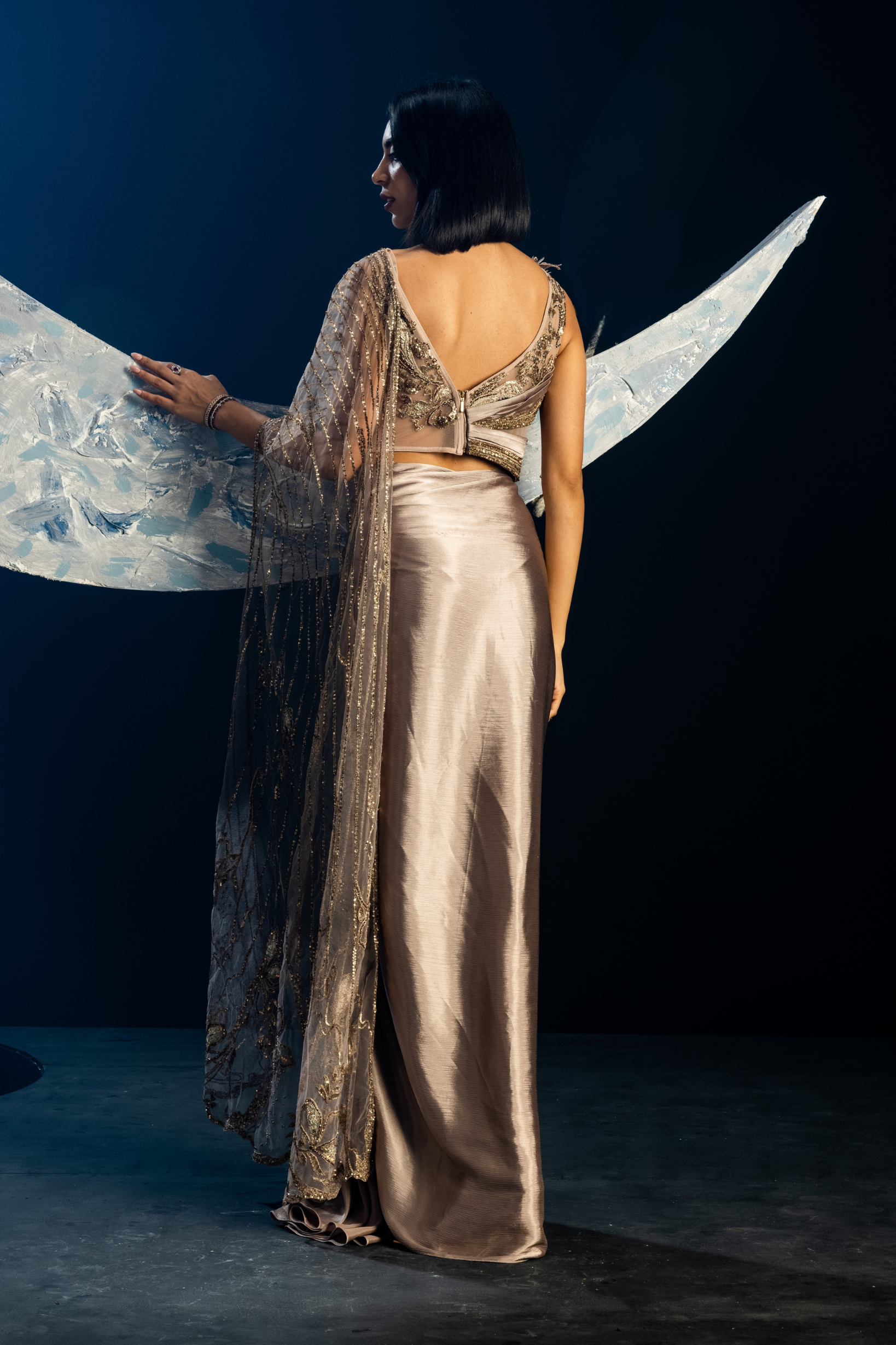 Beamy Petal Draped Saree