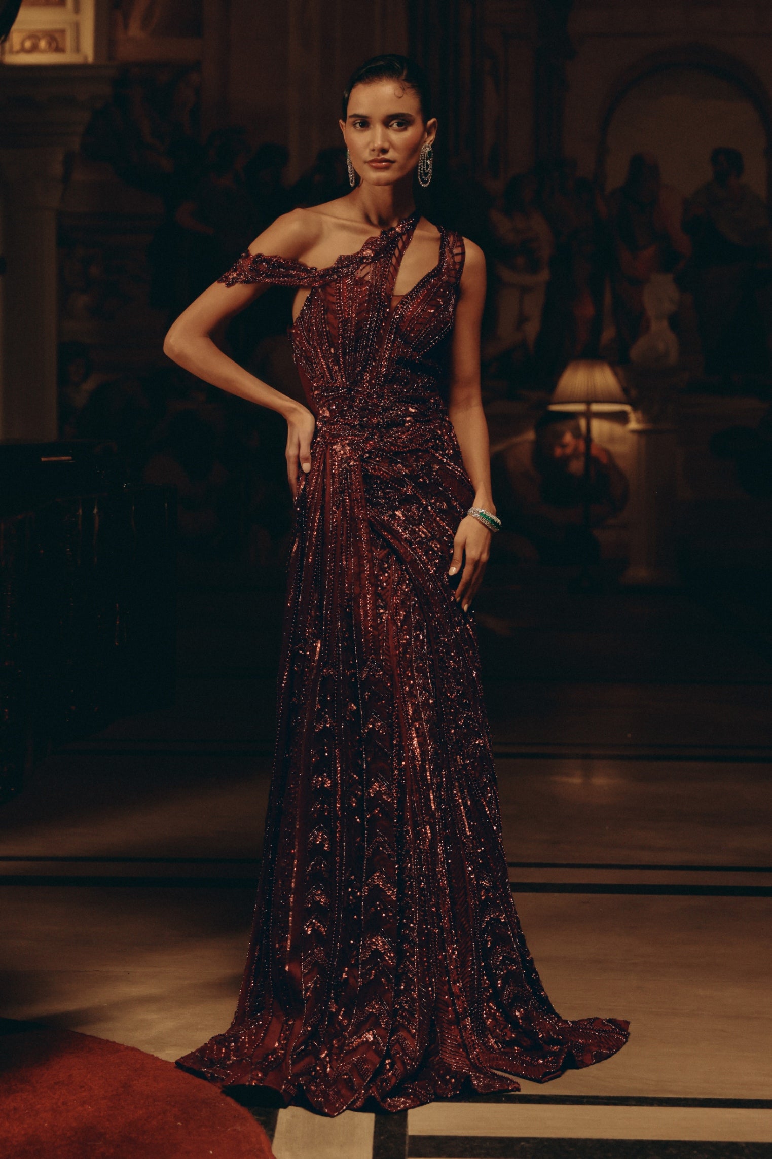 Crimson Eclipse Gown