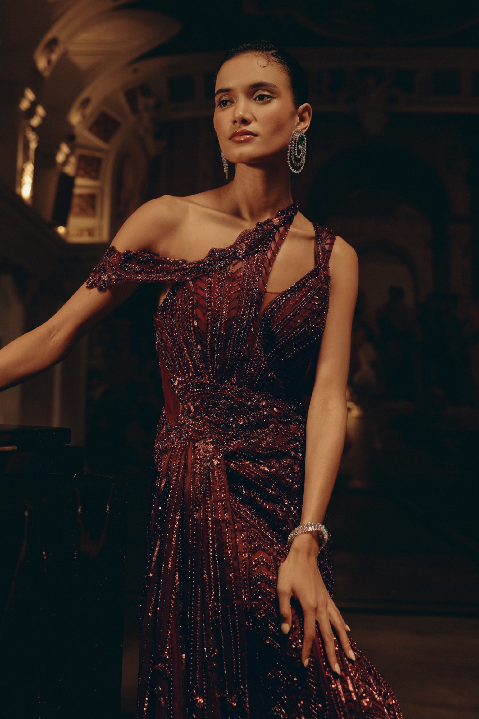 Crimson Eclipse Gown