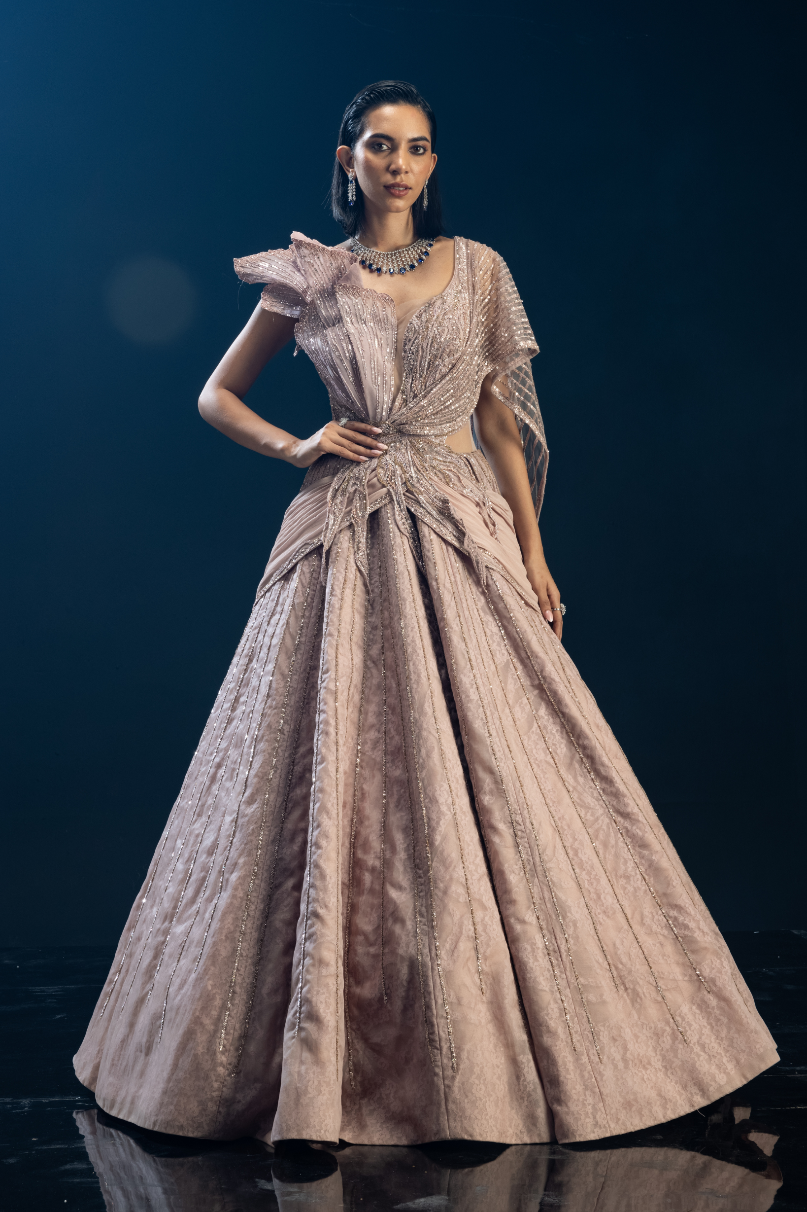 Dusty Rose Drizzle Gown