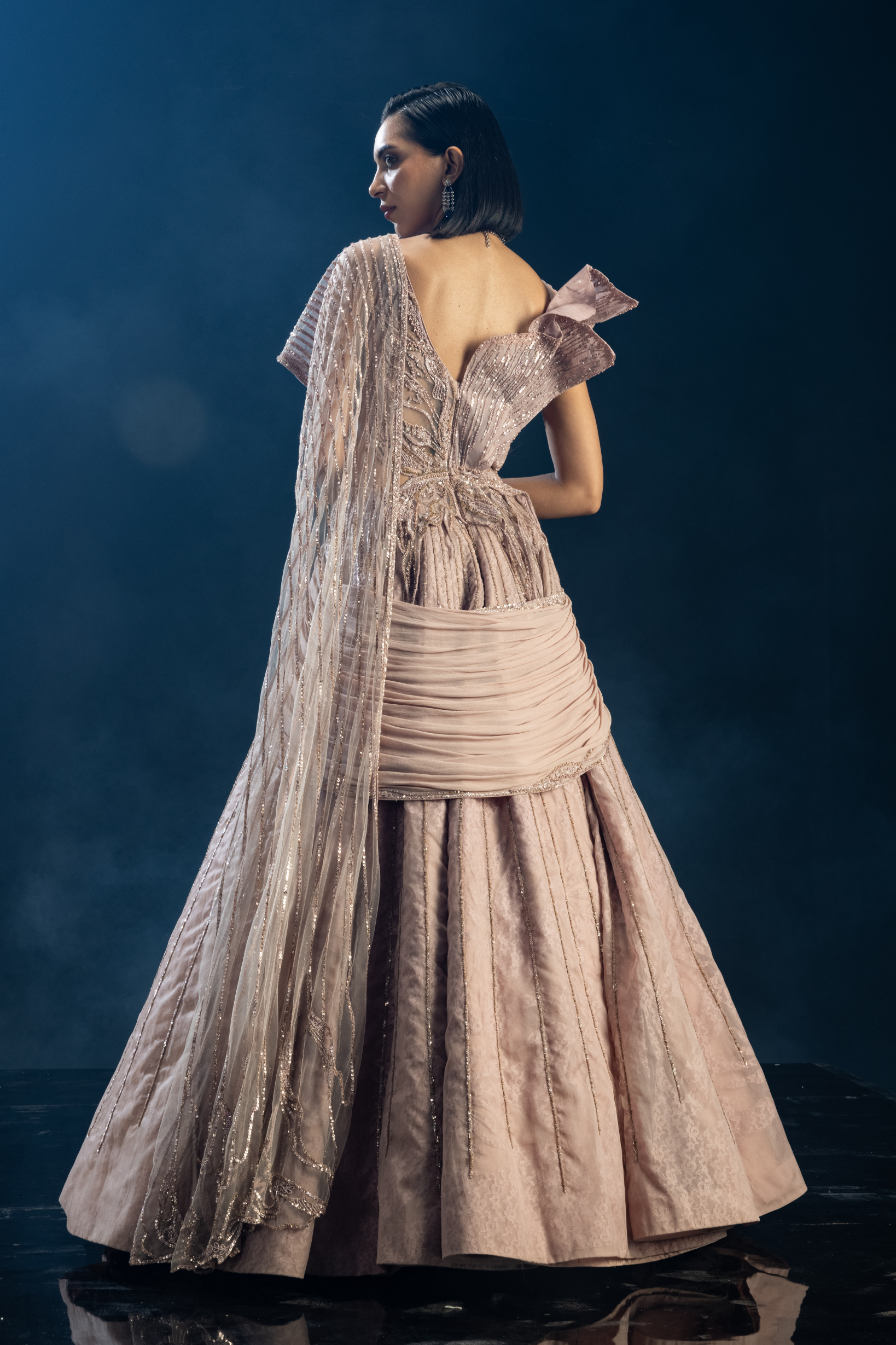 Dusty Rose Drizzle Gown
