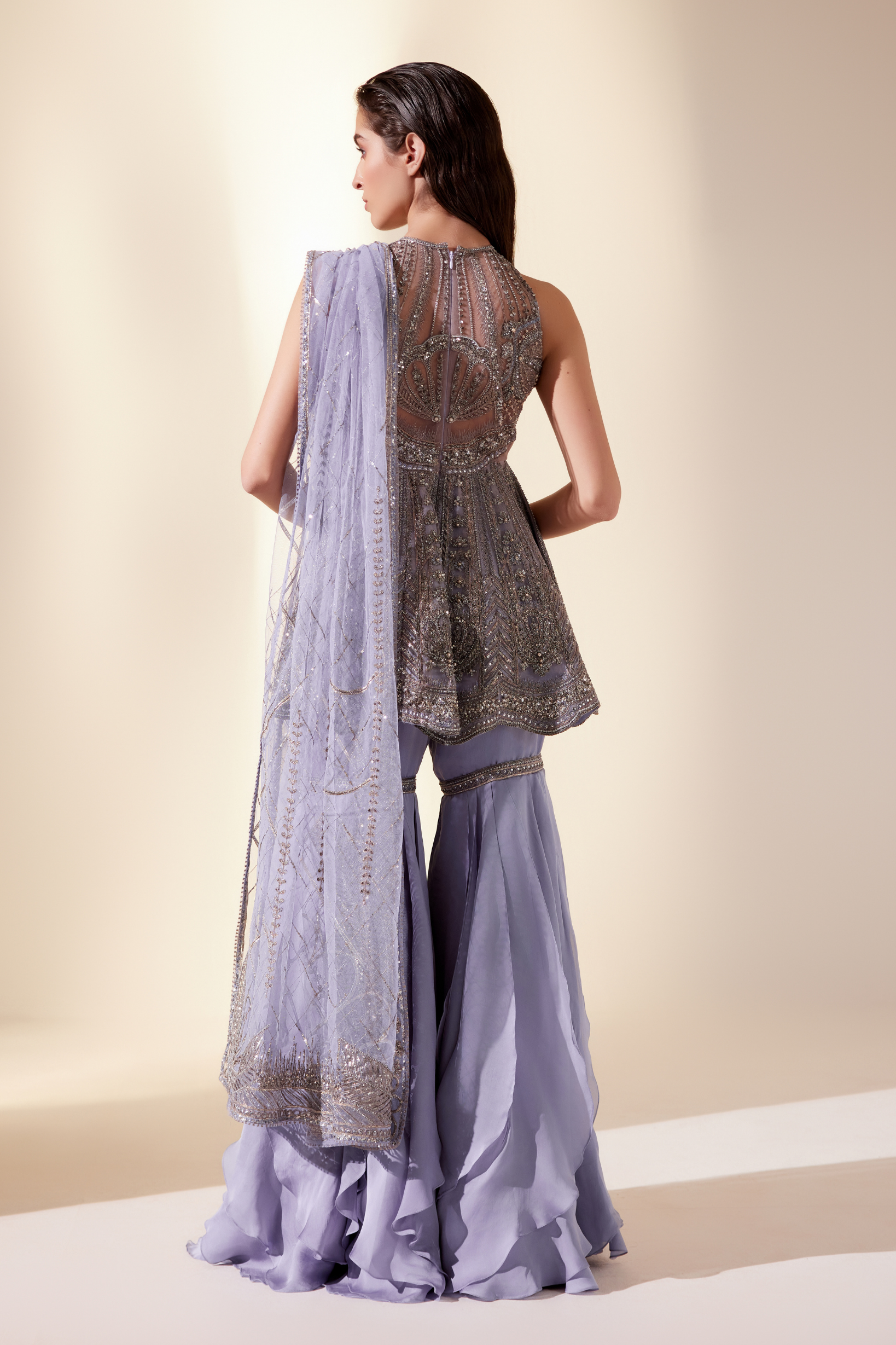 Lilac sharara set