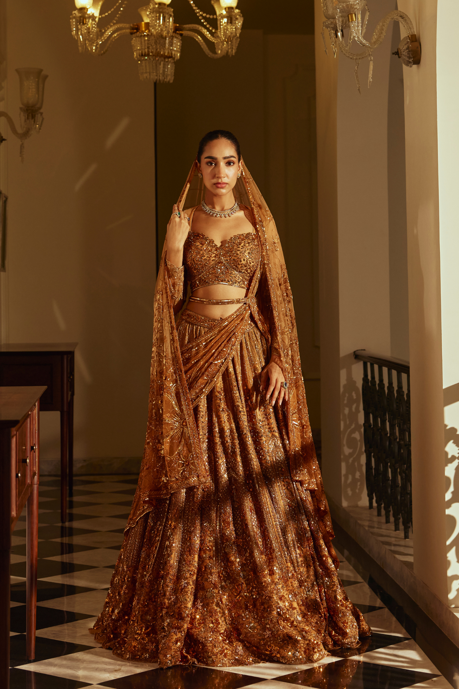 Heavy Sequin Bridal Lehenga Set
