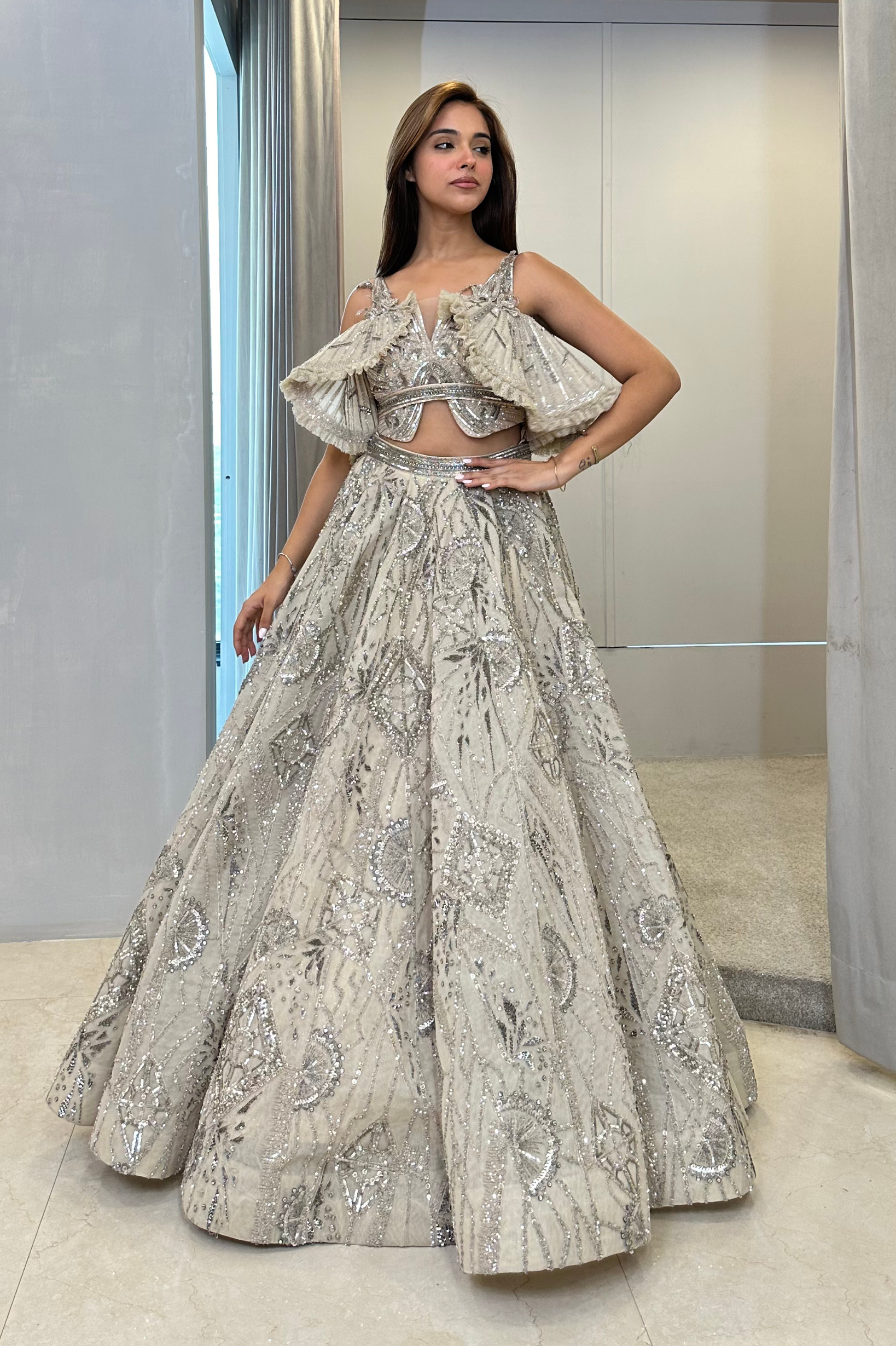 PRIYA DORA IN BLUSHED PASTEL LEHENGA