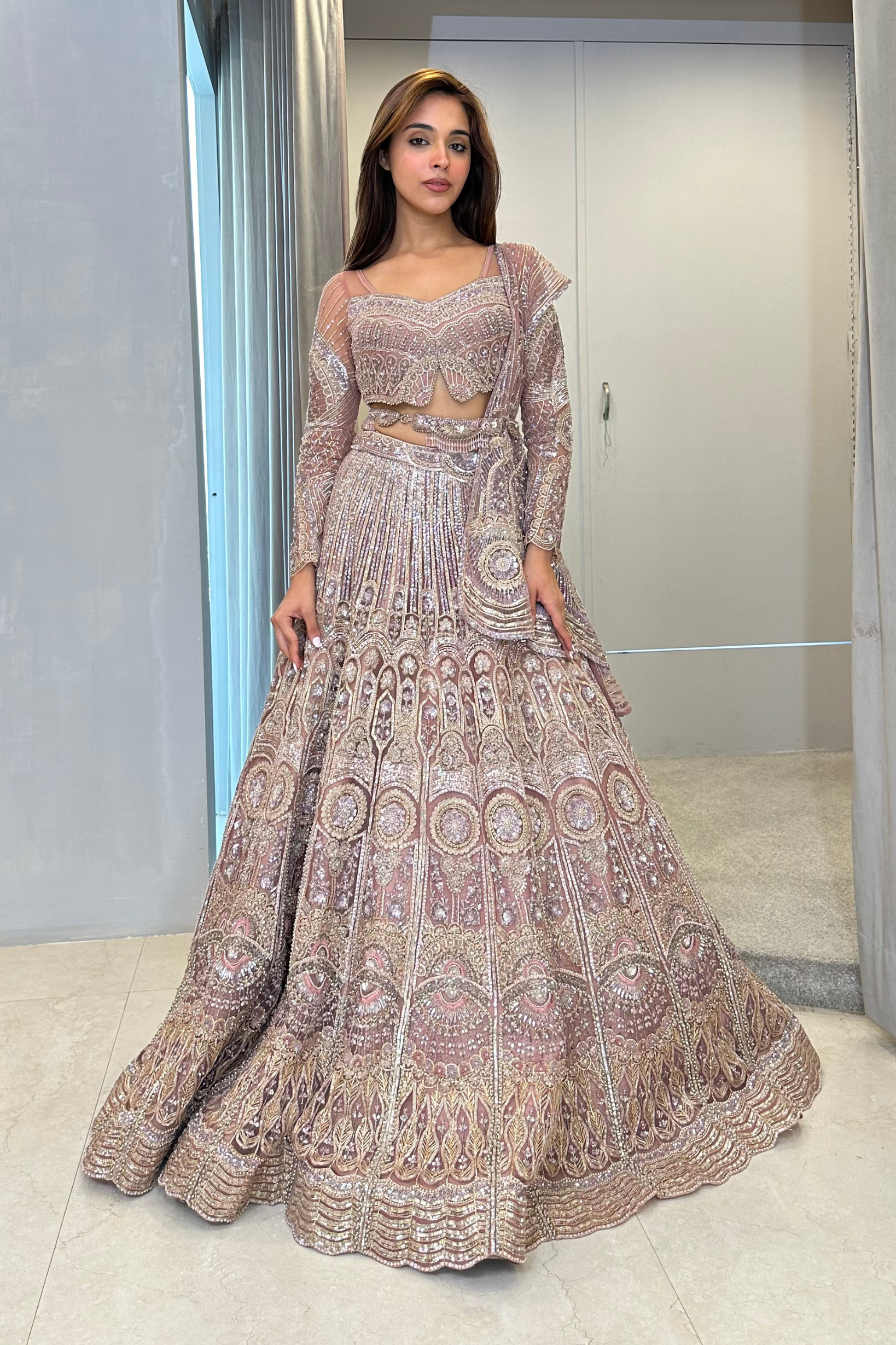 PRIYA DORA IN BLOOMING WALLFLOWER LEHENGA