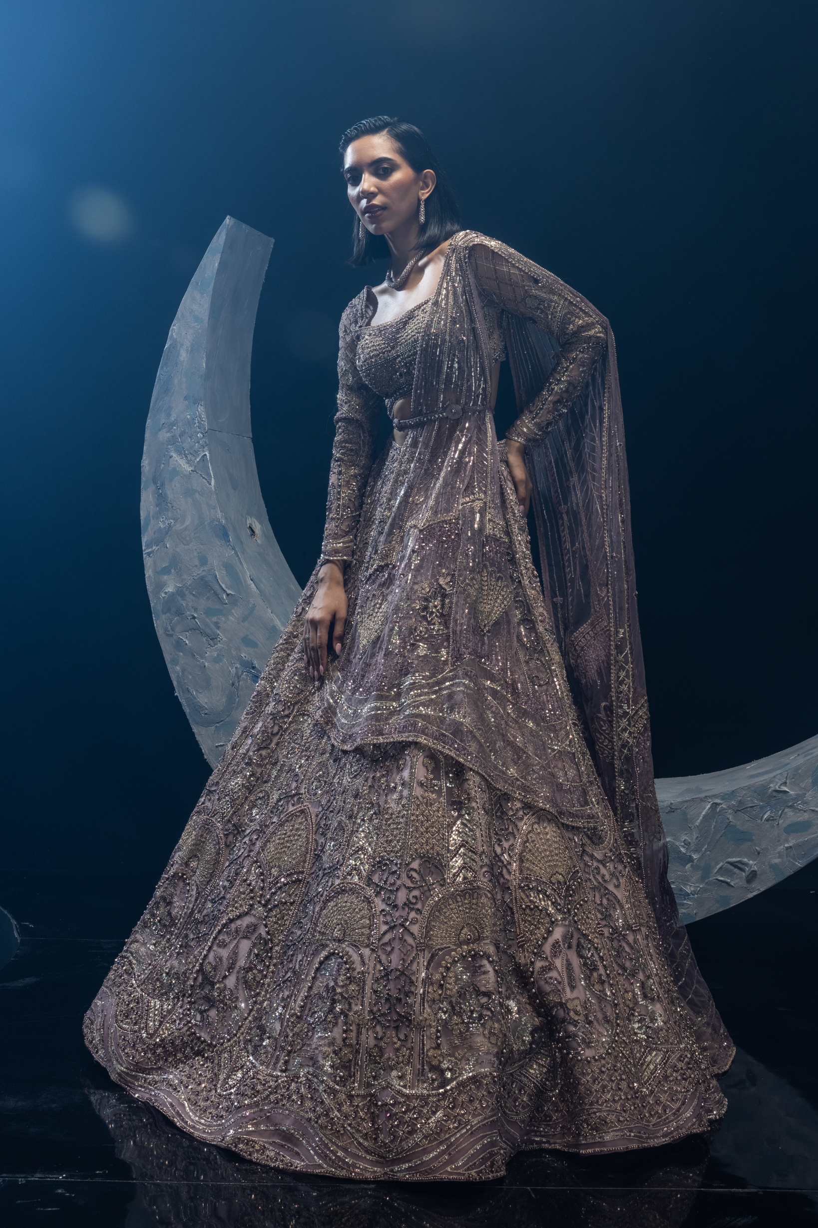 Dusky Orchid Lehenga