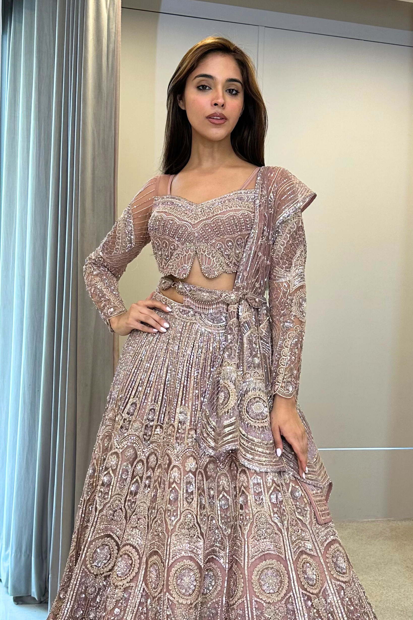 PRIYA DORA IN BLOOMING WALLFLOWER LEHENGA