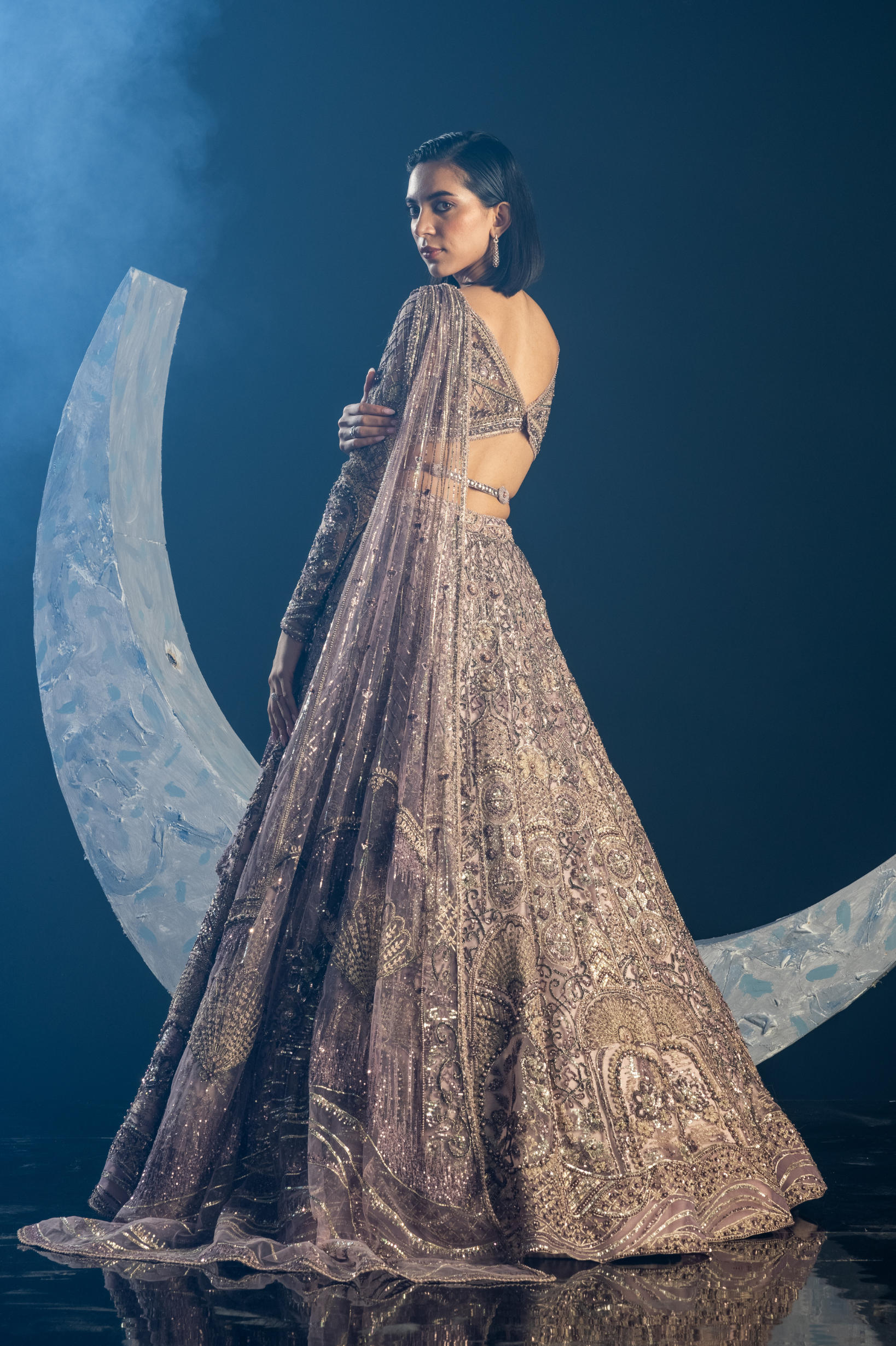 Dusky Orchid Lehenga