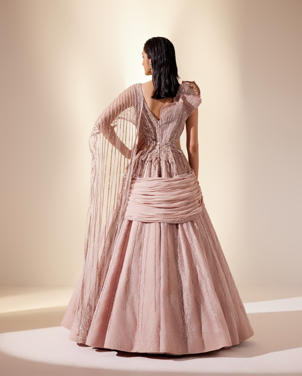 Dusty Rose Drizzle Gown