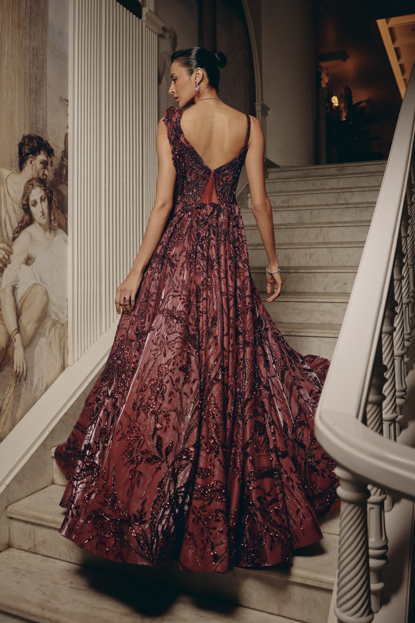 Crimson Nocturne Gown