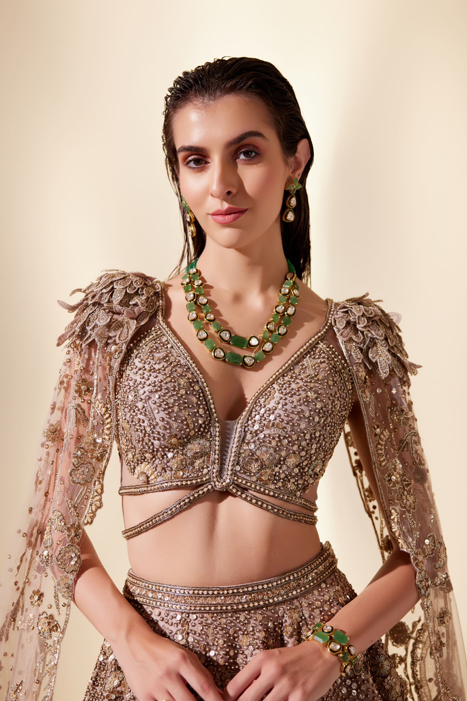 Celestial Gold Lehenga Set