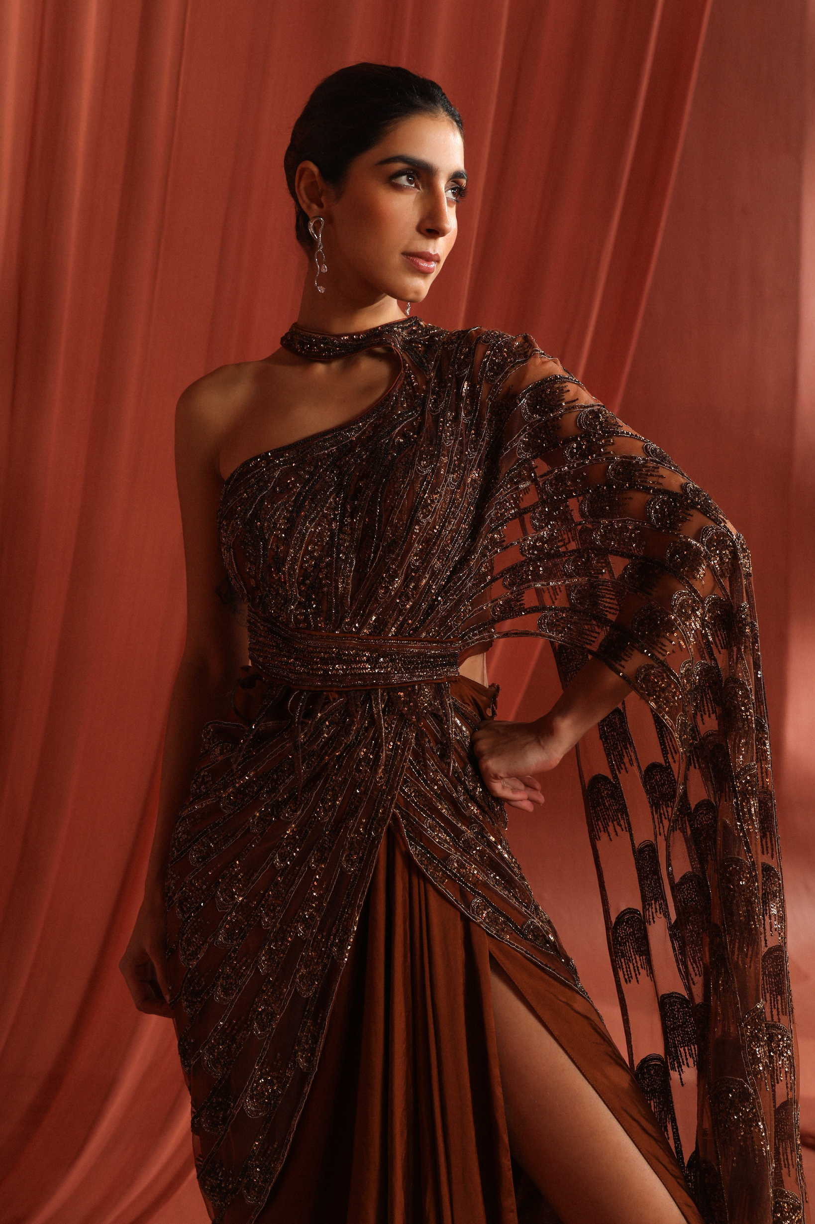 Mystic Bronze Saree