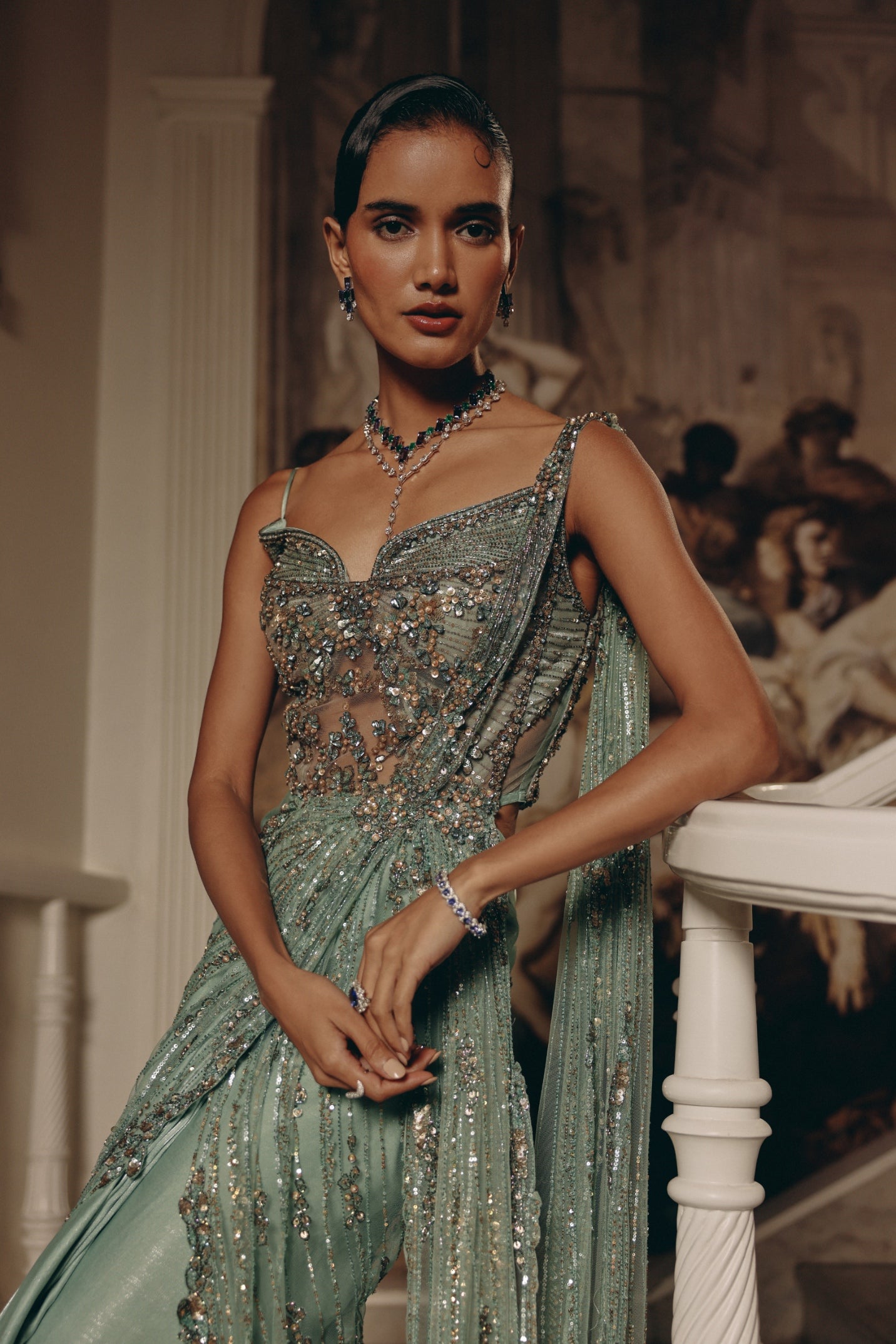 Celestial Draped Elegance