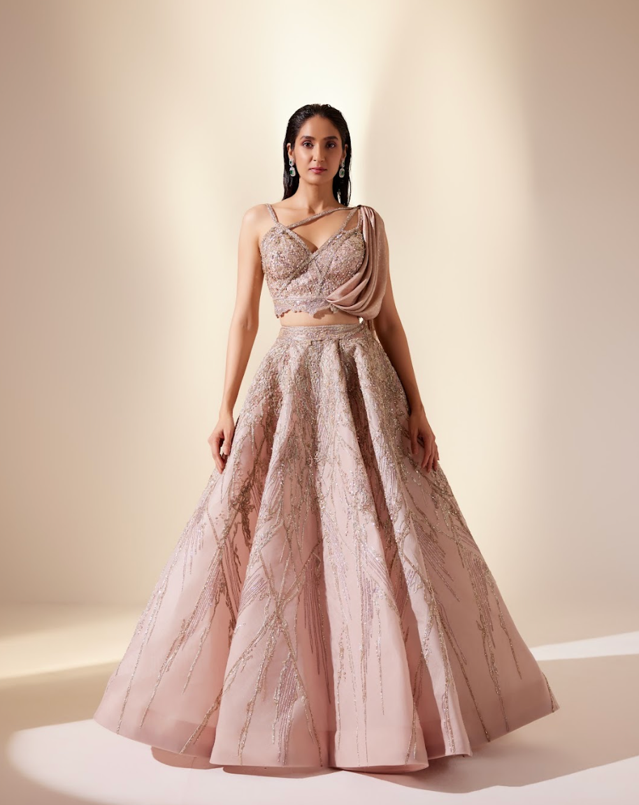 Luminescent peach gown (Lean gown)