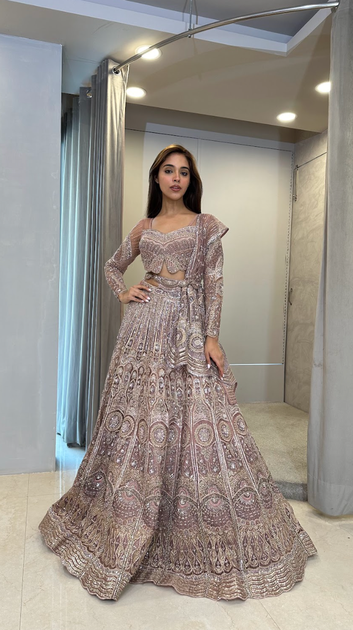 PRIYA DORA IN BLOOMING WALLFLOWER LEHENGA