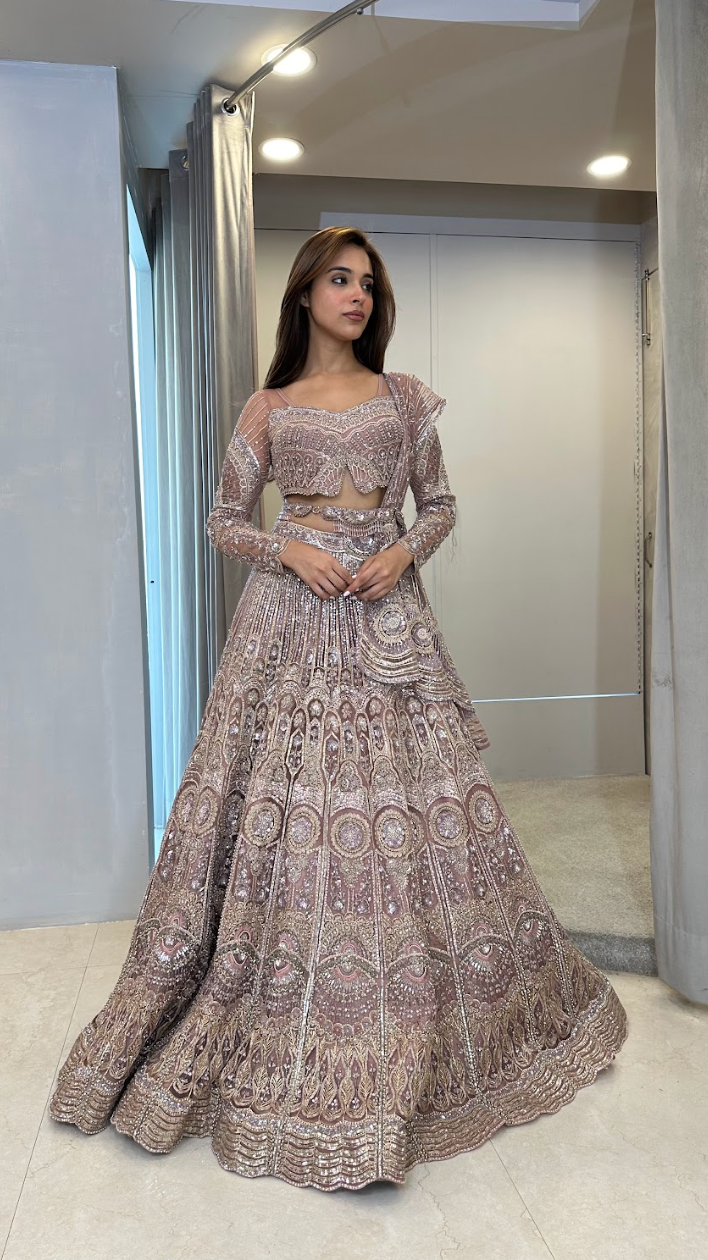 PRIYA DORA IN BLOOMING WALLFLOWER LEHENGA