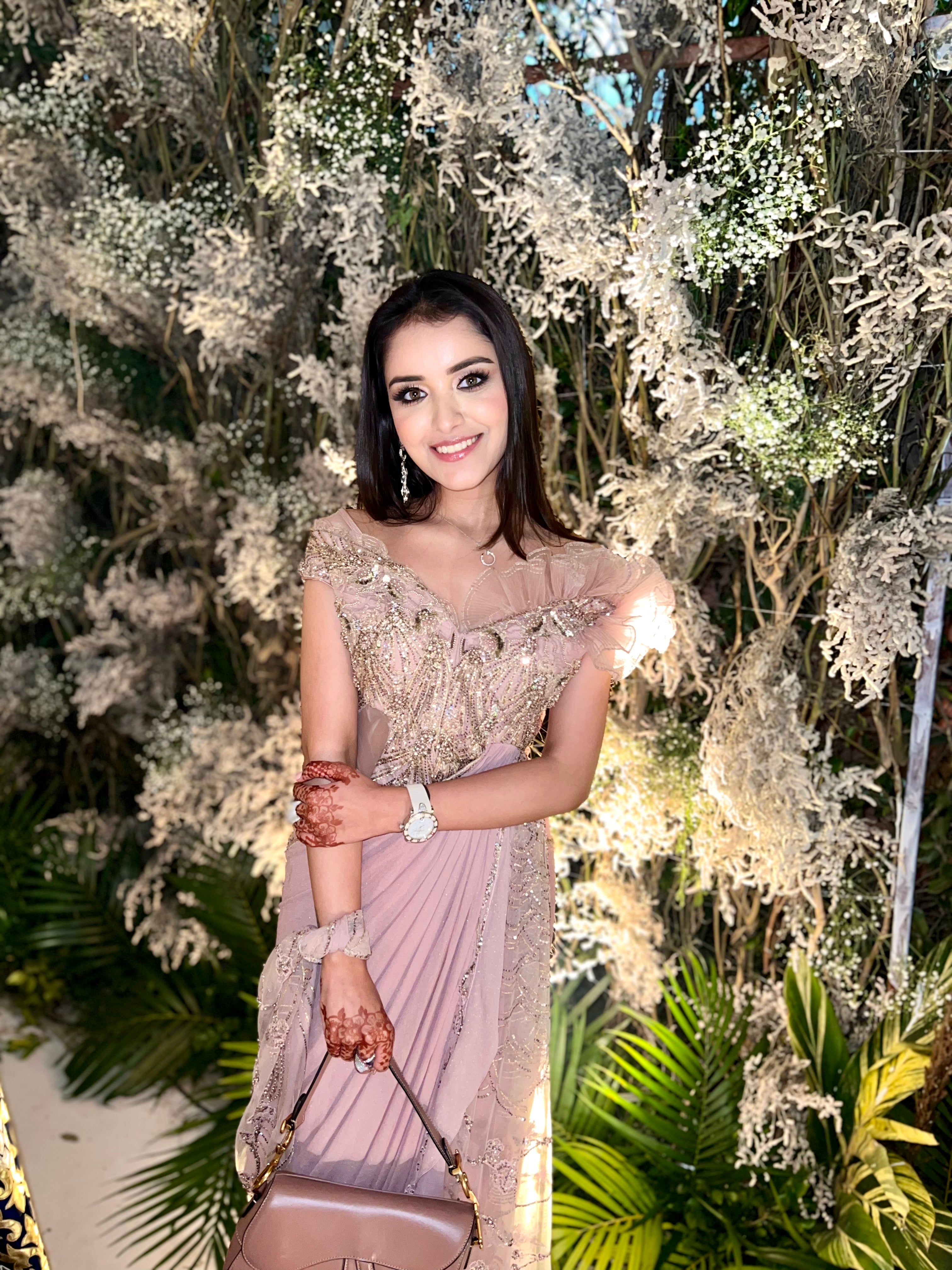 Shivani Girdhar in Lavender Pre-Stitched Saree